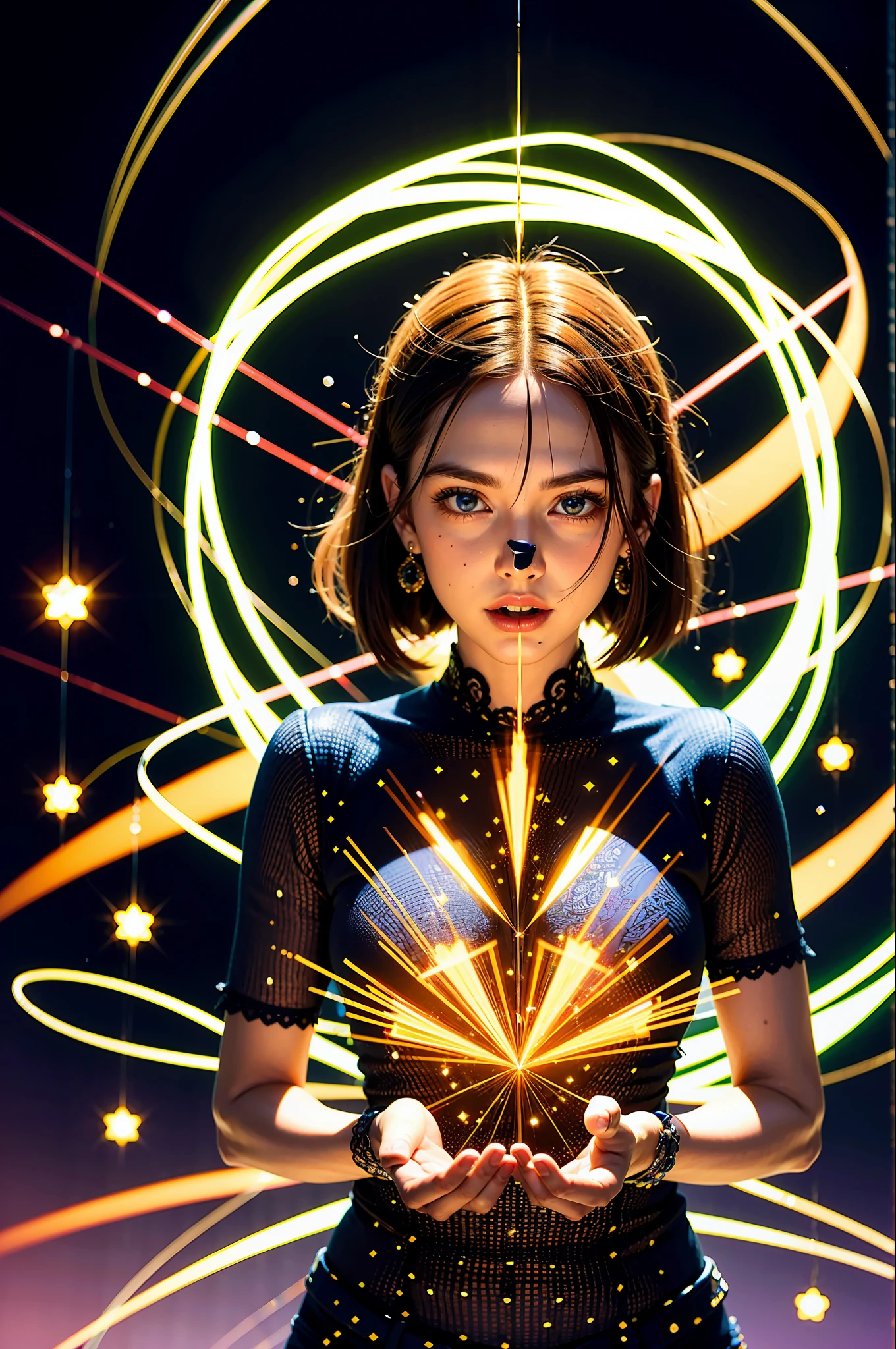 (masterpiece), (best quality:1.4), absurdities, [:intricate details:0.2], 1girl, fluttering tunics, intricate red magic circles, glowing runes, shimmering aura, intense focus, arcane incantations, crackling energy, levitating artifacts, ethereal staff, flickering candles, swirling mist, sparkling particles, mystical crystals, glowing sigils, intricate hand movements, supernatural singing, mysterious symbols, powerful invocation, transcendent consciousness,