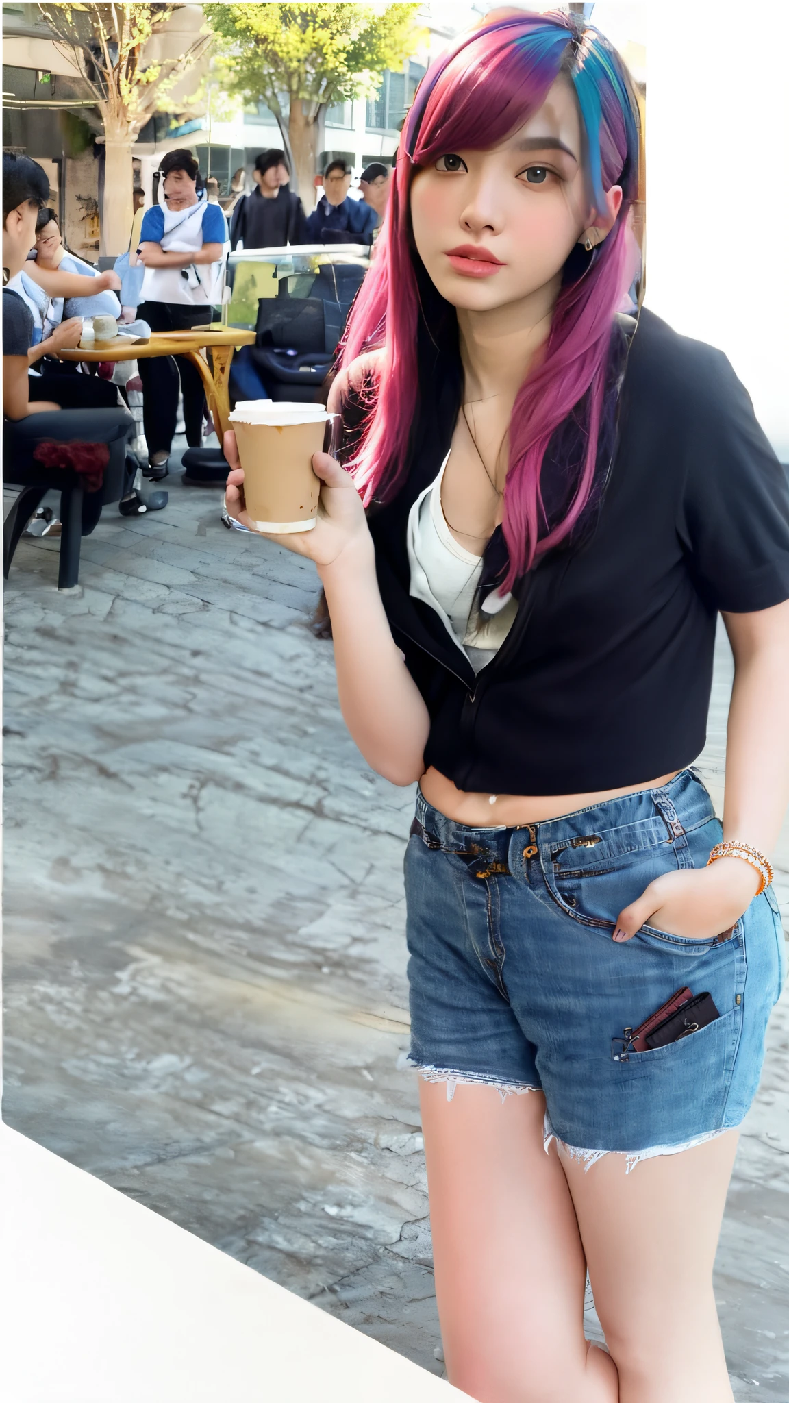 bright pink hair