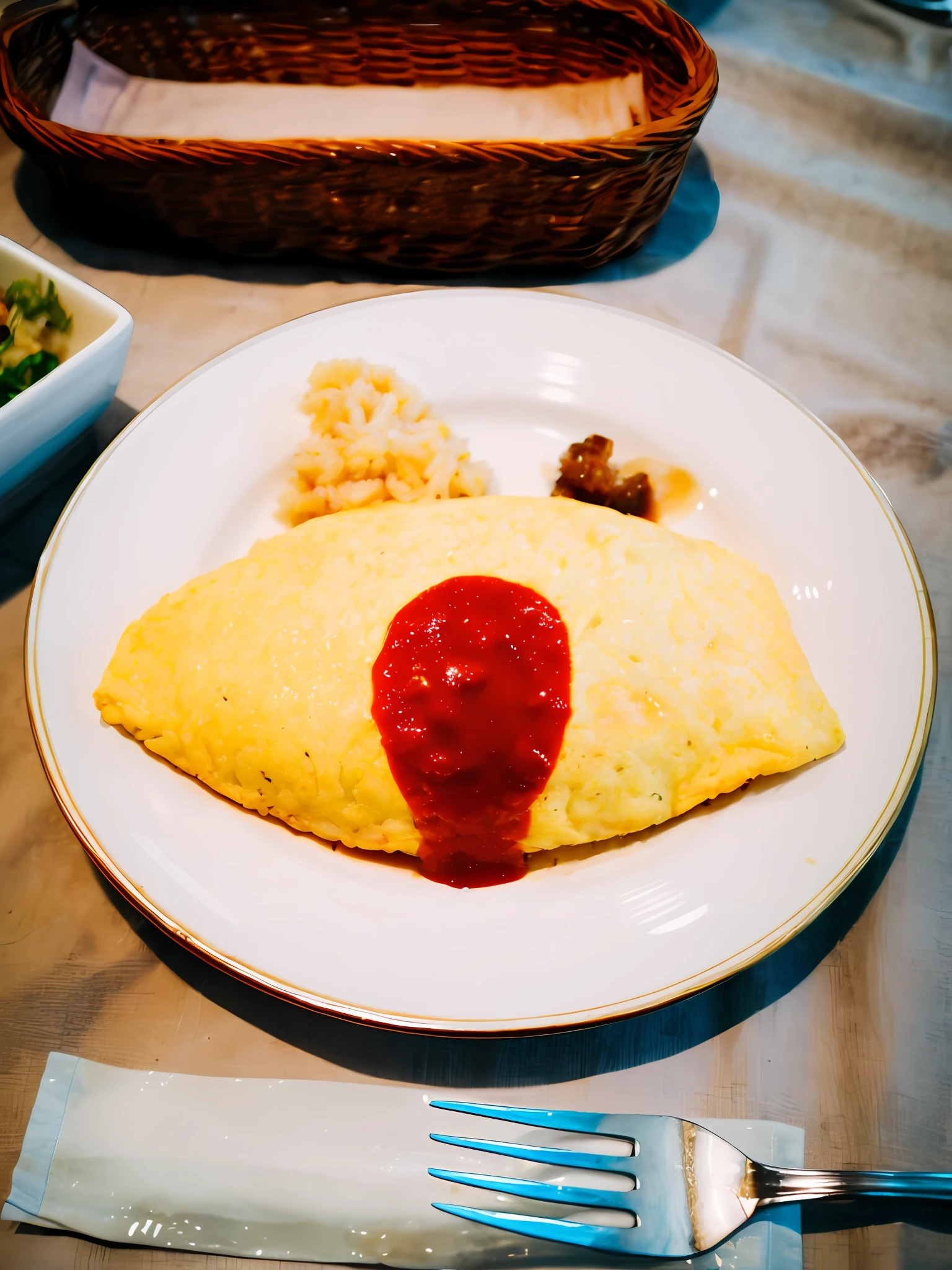 Omurice with demi-glace sauce
