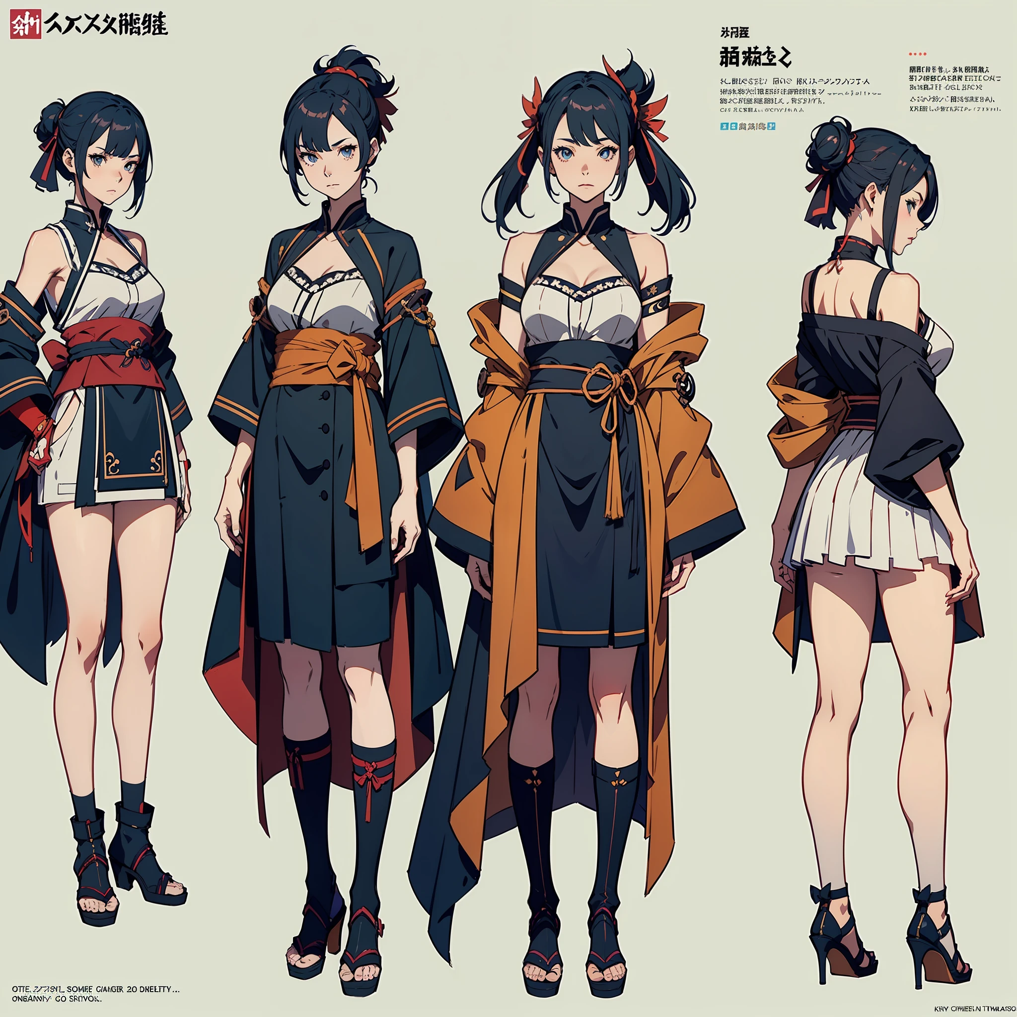 a close up of a person in a dress with different hairs, onmyoji detailed art, cushart krenz, anime character design, onmyoji, anime concept art, cushart kenz, pretty anime character design, anime character reference sheet, [ character design ], ayaka genshin impact, cushart krenz key art feminine, cushart