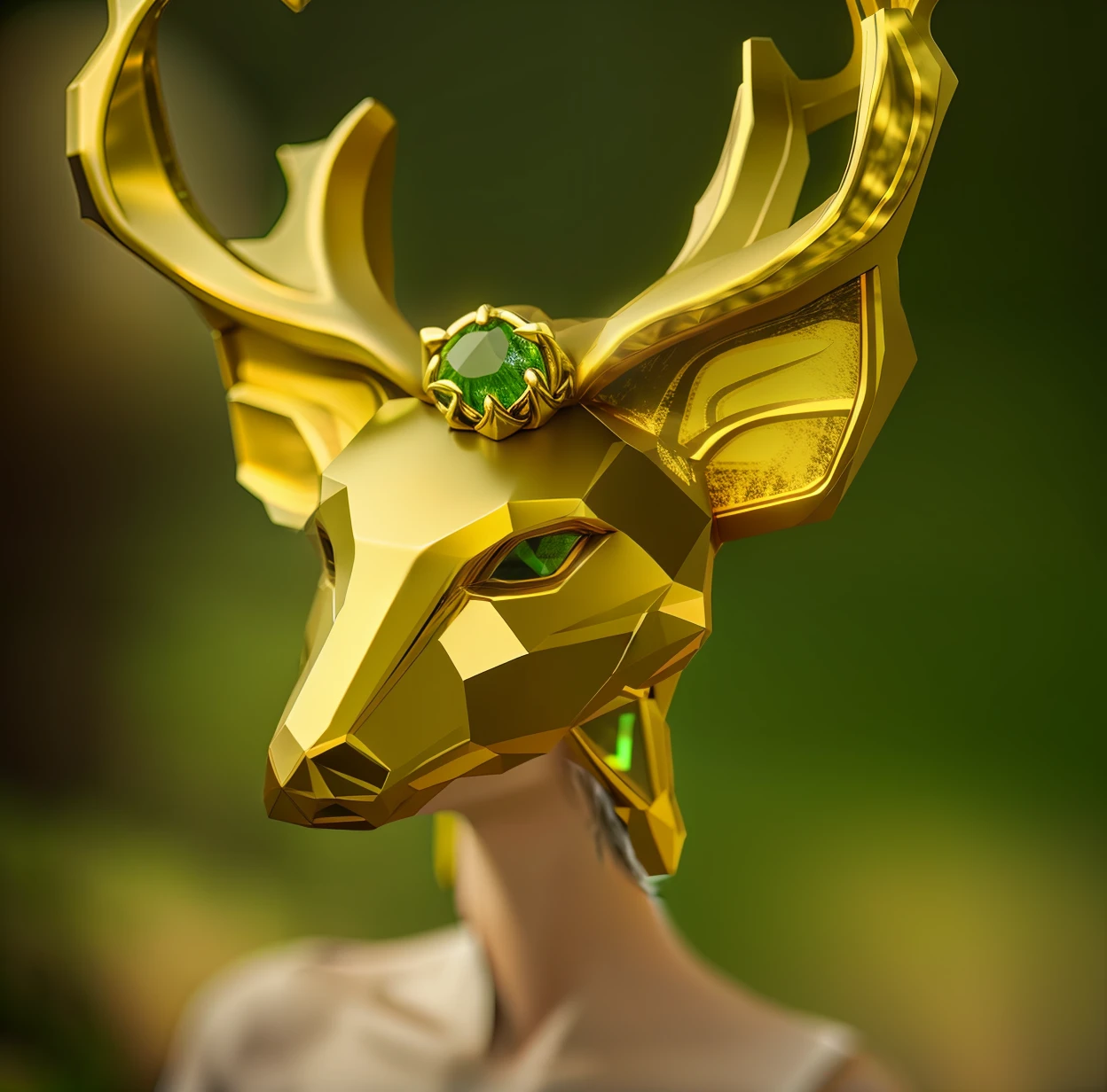 Deer head, male, antlers, male, deer ears become smaller, more three-dimensional. The antlers are more majestic.