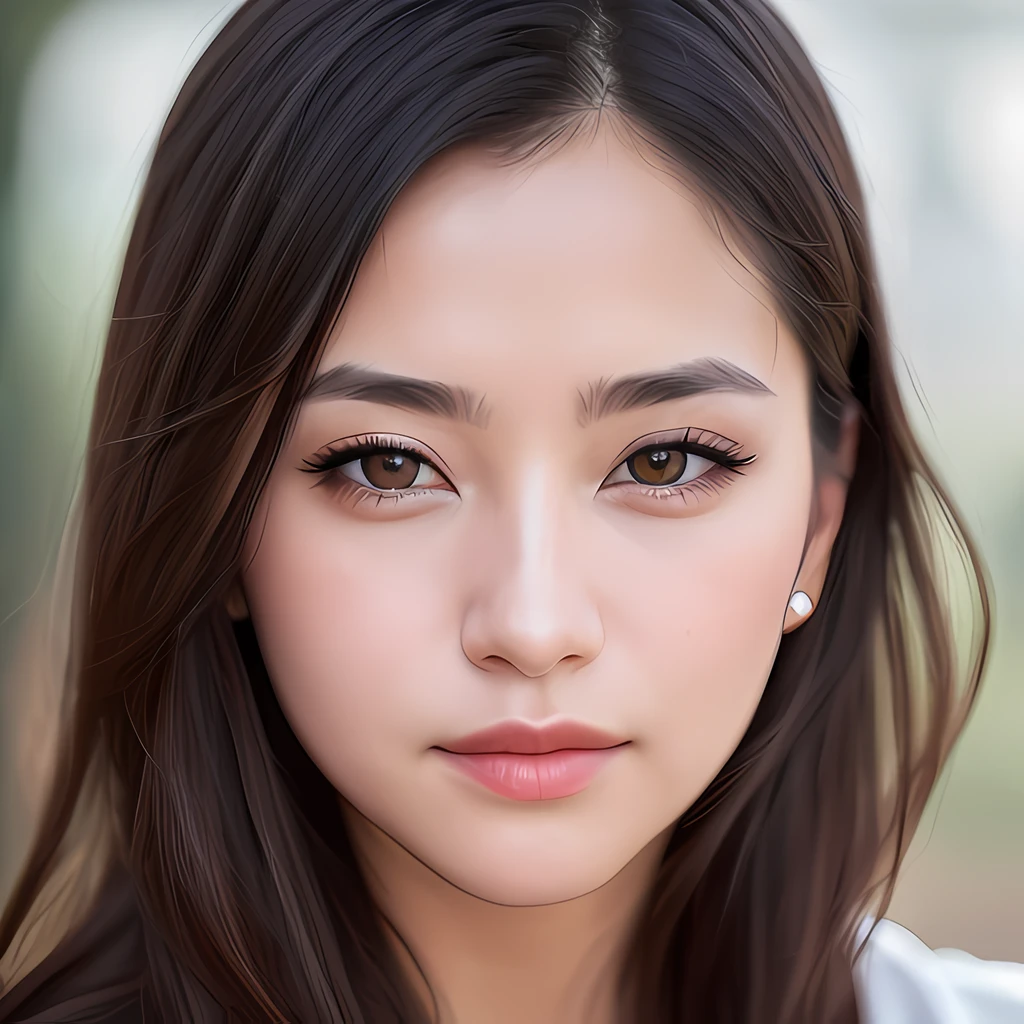 Looking at the audience, light makeup, realism, realistic photos, professional color correction, 8K, F2.4 aperture, 35mm lens, realistic real face, only the face area is included.