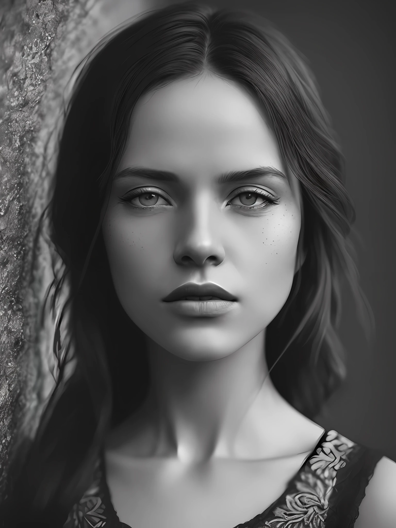 a woman, (photorealism:1.3), (dynamic shadows, dynamic lighting:1.2), (natural skin texture:1.5), (natural lips, detailed lips:1.3), (natural shadows, detailed shadows:1.5), (hyperrealism, soft, sharp light), (HDR, hyperdetailed:1), (intricate details:0.8), high quality, detailed eyes, detailed hair, detailed skin, 8k, (cinematic look:1.4), soft tones, insane details, intricate details, hyperdetailed, low contrast, soft cinematic light, faint colors, display mix, HDR, faded, slate gray atmosphere