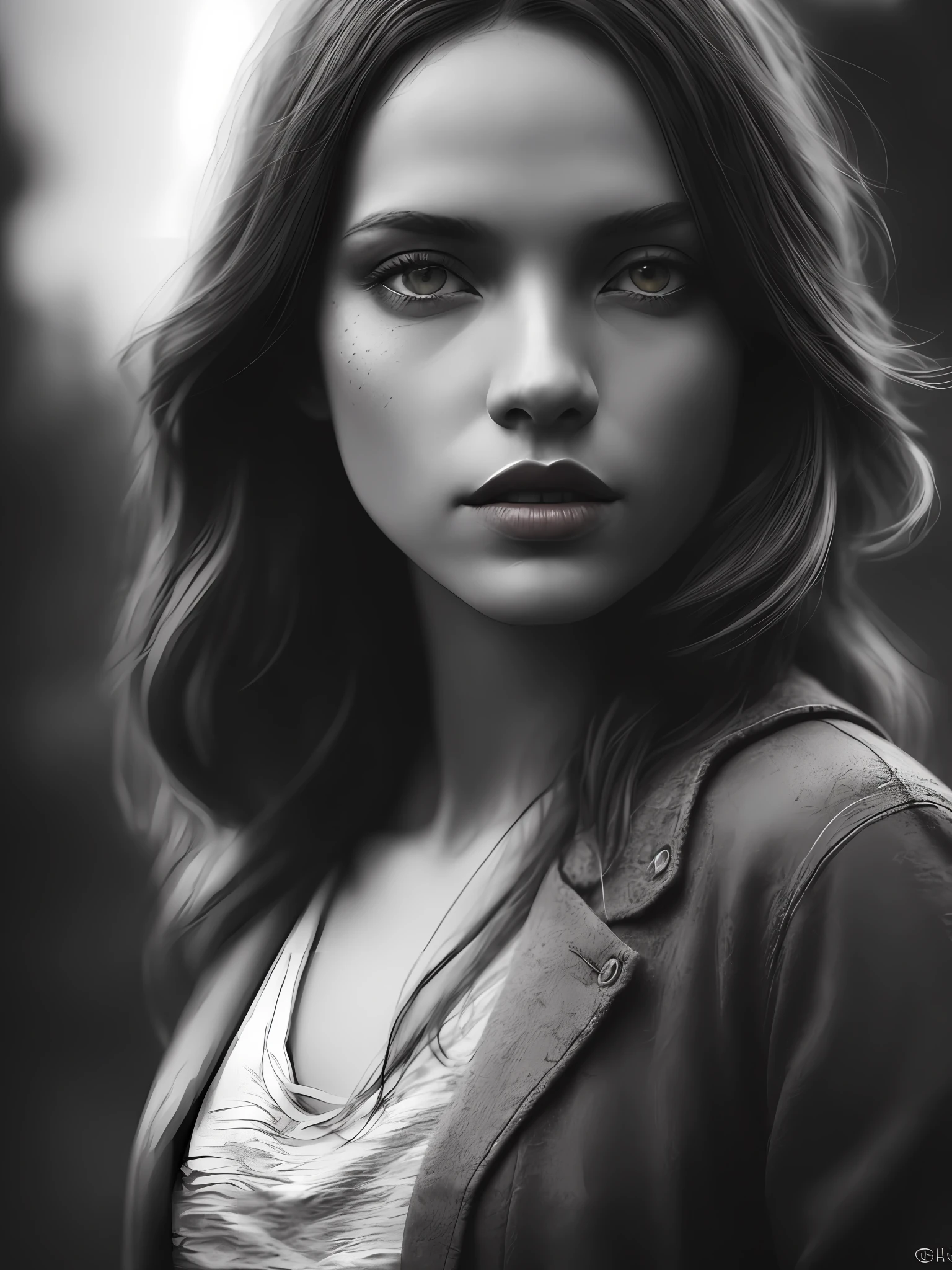 a woman, (photorealism:1.3), (dynamic shadows, dynamic lighting:1.2), (natural skin texture:1.5), (natural lips, detailed lips:1.3), (natural shadows, detailed shadows:1.5), (hyperrealism, soft, sharp light), (HDR, hyperdetailed:1), (intricate details:0.8), high quality, detailed eyes, detailed hair, detailed skin, 8k, (cinematic look:1.4), soft tones, insane details, intricate details, hyperdetailed, low contrast, soft cinematic light,  faint colors, display mix, HDR, faded, slate gray atmosphere