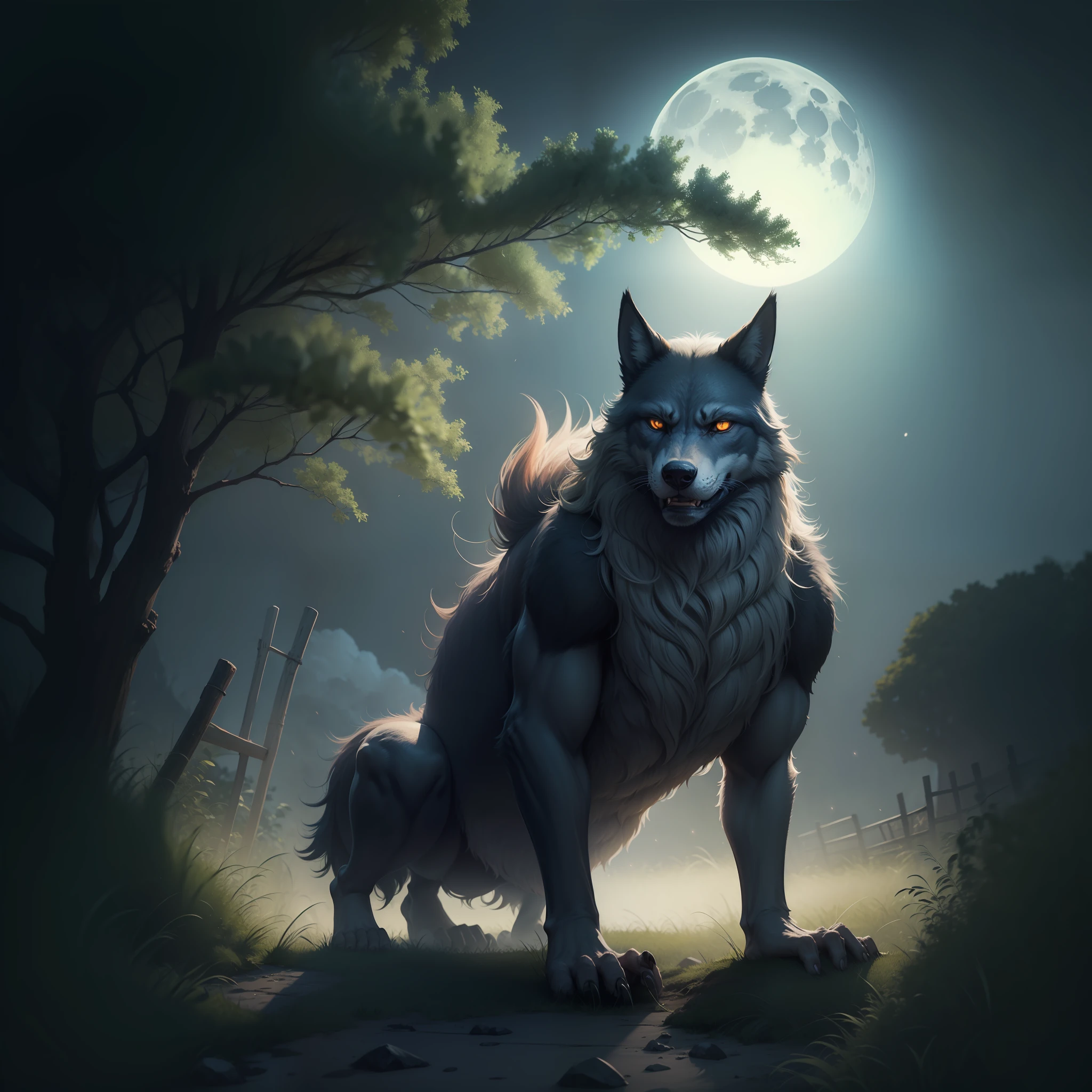 Werewolf under the moon,