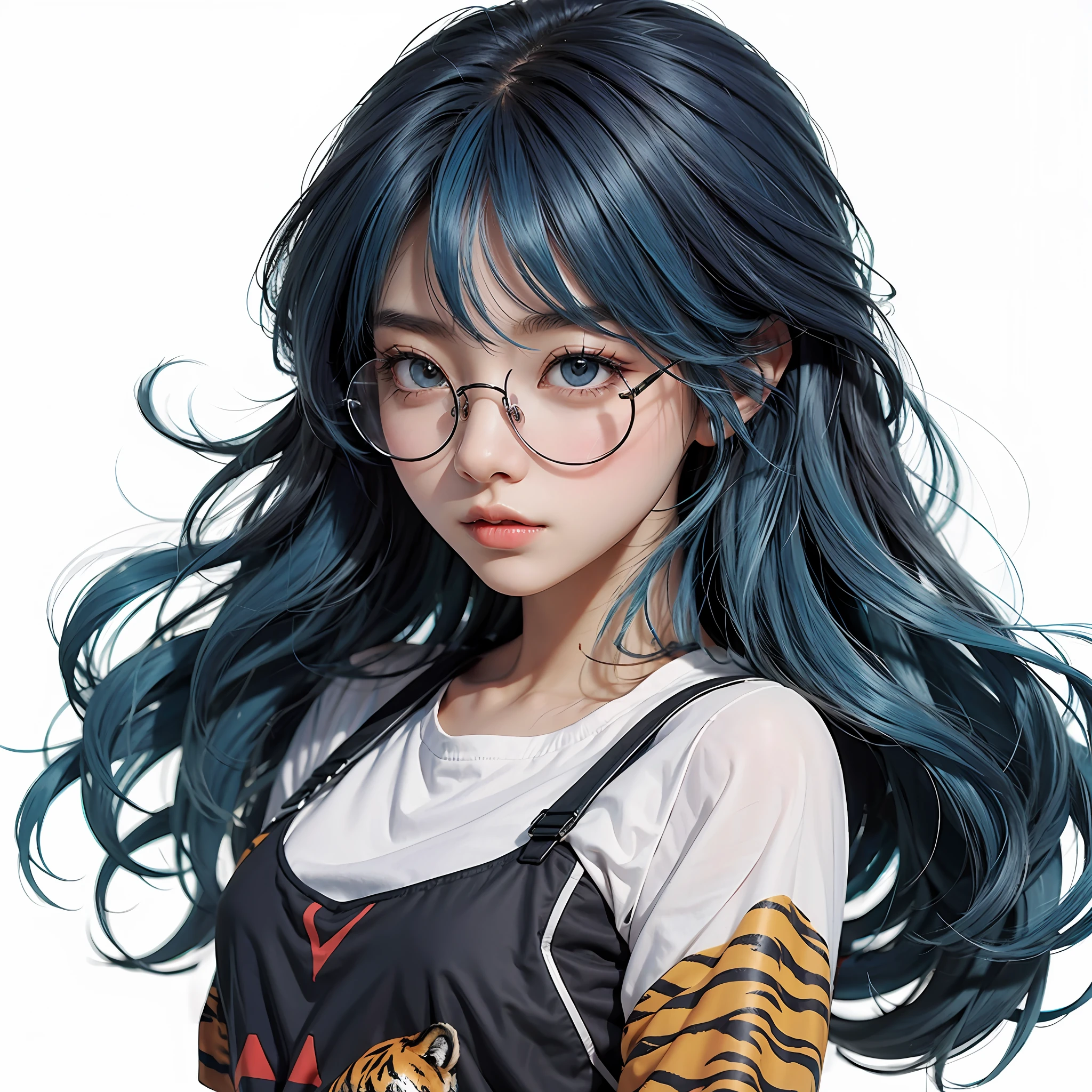 Tiger print Y-shirt