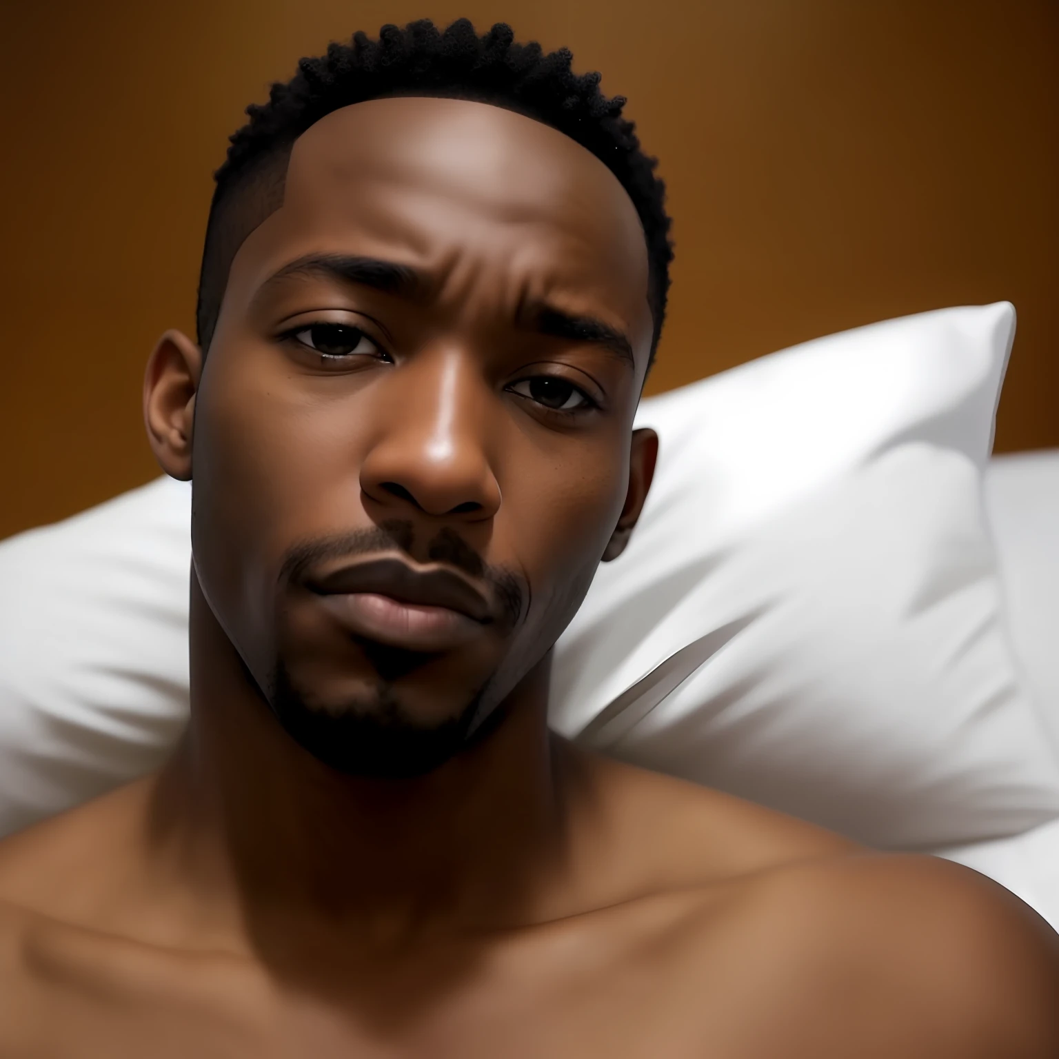Image of black man suffering