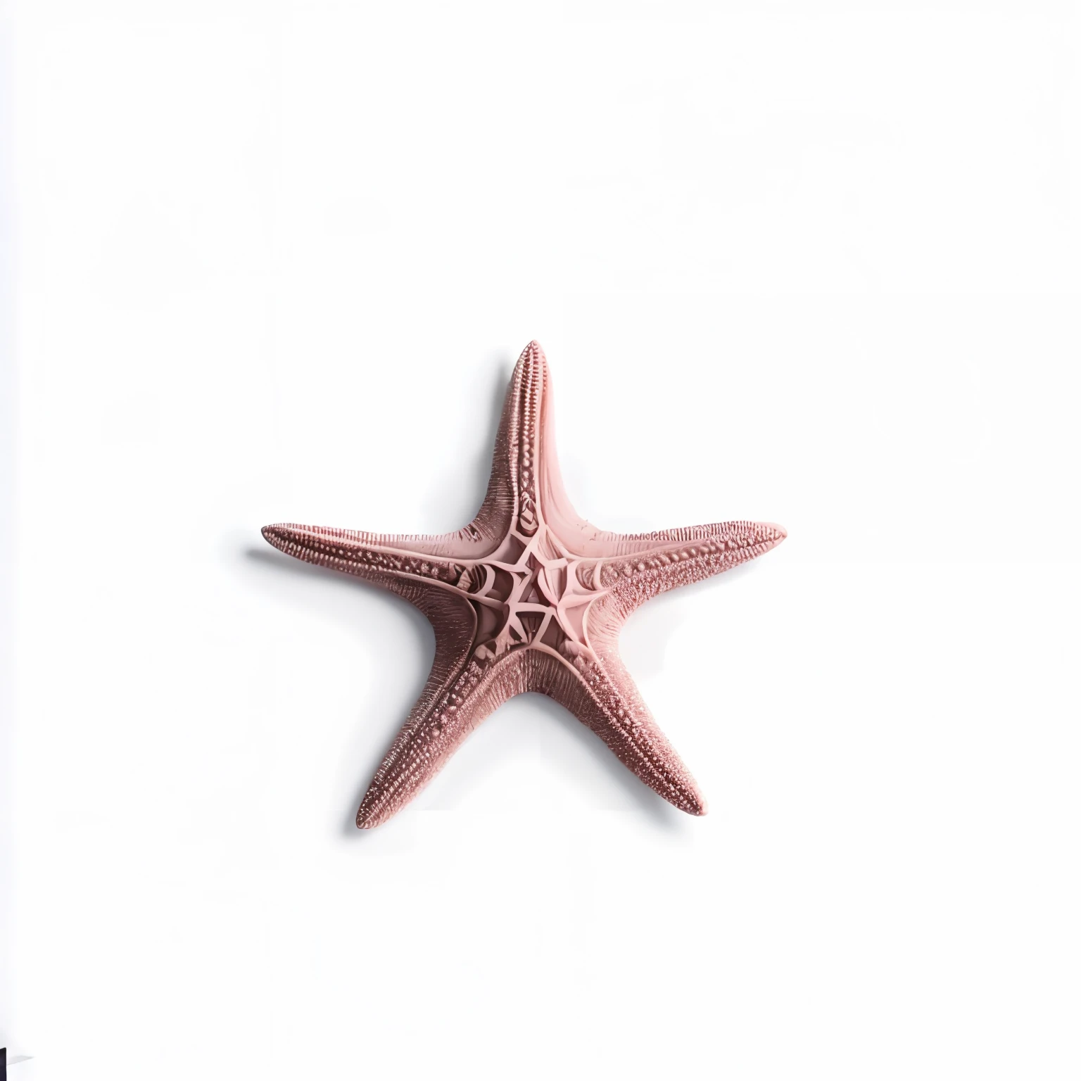 there is a starfish that is laying on the ground, starfish, kaiju starfish, starfish pose, communist starfish, michilin star, on a pale background, seven pointed pink star, with big starfish, giant terrestrial starfish!!!!!, by Shinji Aramaki, by Shigeru Aoki, by Kanō Tan'yū, on a white background