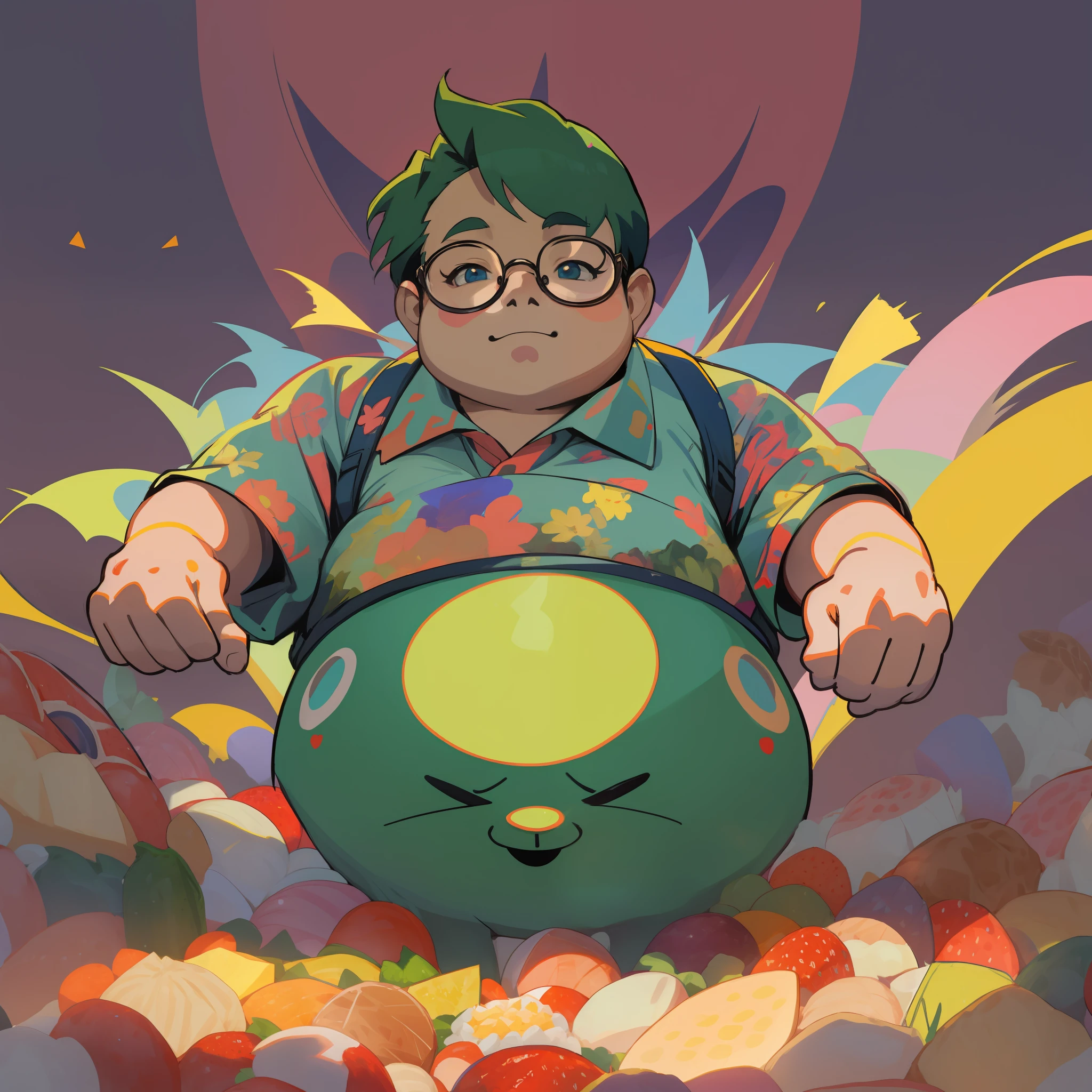 Lots of food, funny, colorful, cute