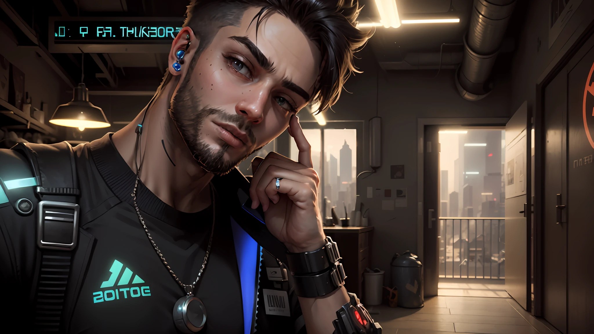 Cyberpunk handsome boy, ultra realistic, High resolution,cute face,8k
