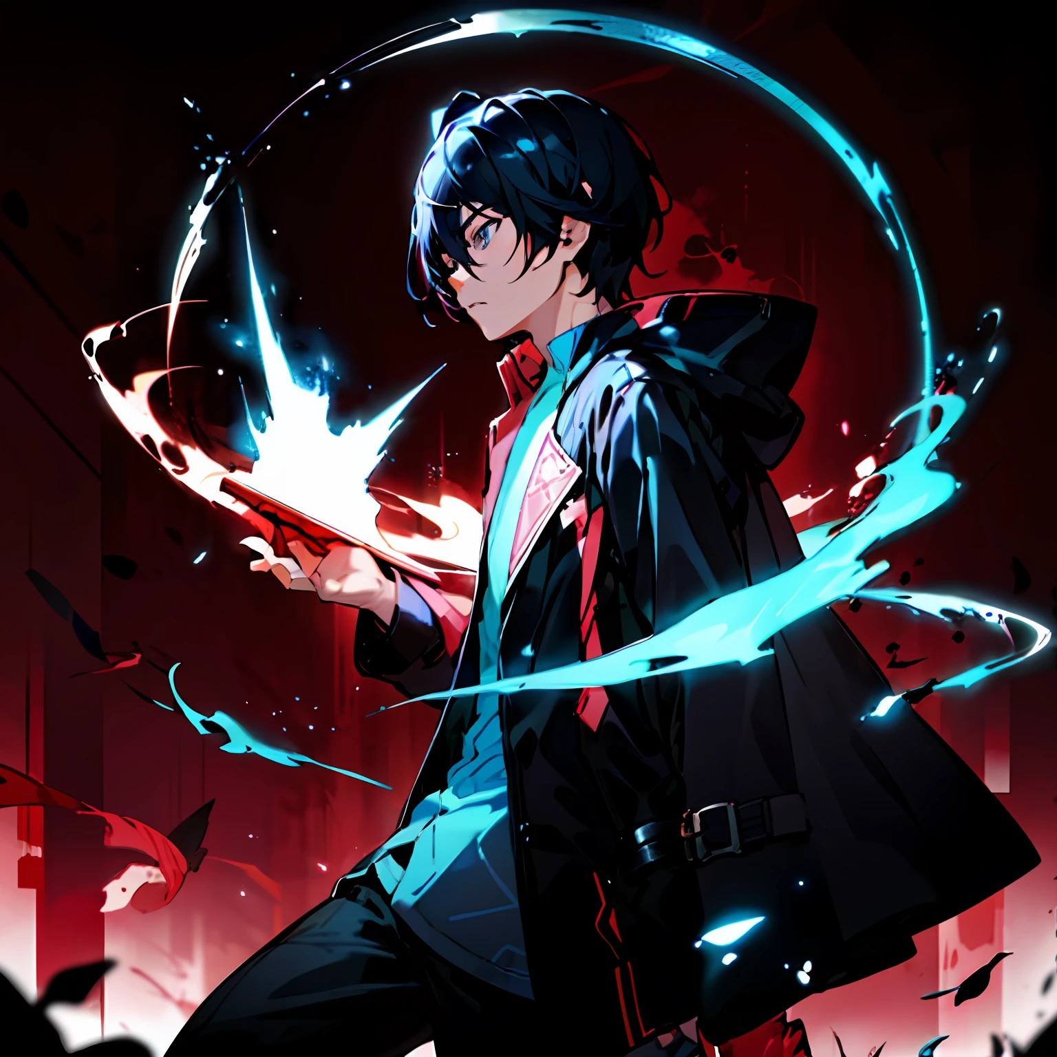 badass anime 8k, anime art wallpaper 8k, anime wallpaper 4k, anime wallpaper 4k, animation art wallpaper 4k, black haired mage, 4k anime wallpaper, illustration by Shigenori Soejima, by Jan J, epic anime style