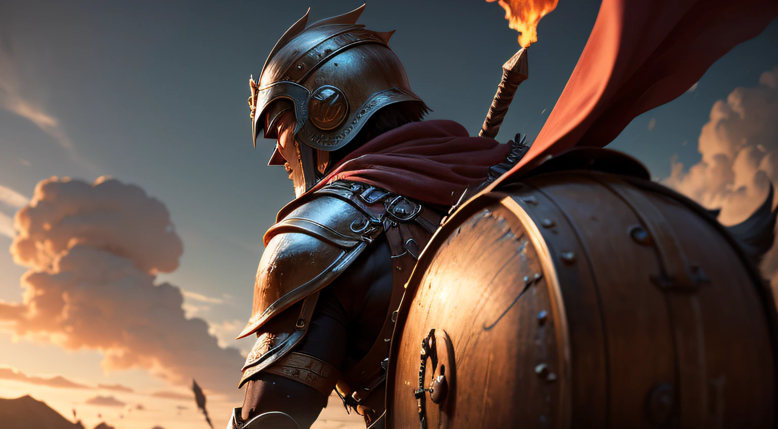 - Spartan warrior on the back --auto