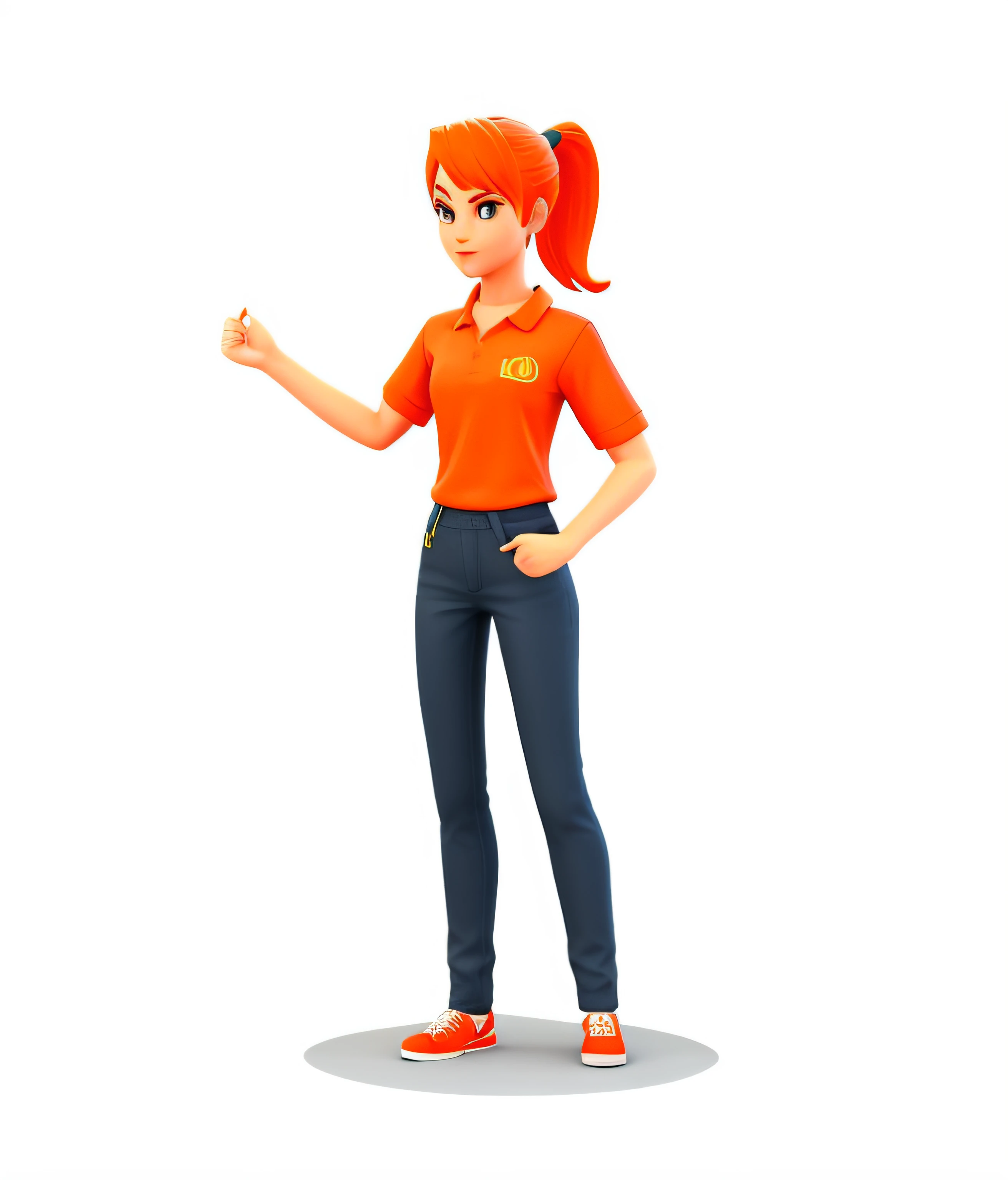 recreate this character in 3D style