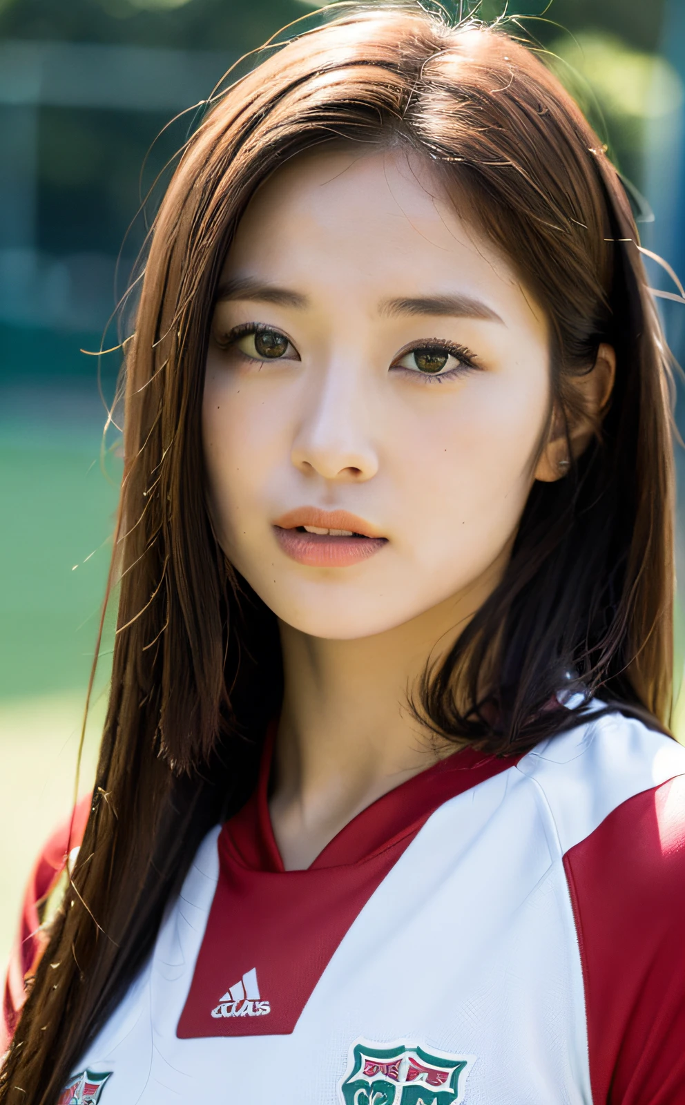 (8k, RAW photo, best quality, masterpiece: 1.2), (realistic, photorealistic: 1.37), (rugby: 1.4), beautiful Japan women, 1 person