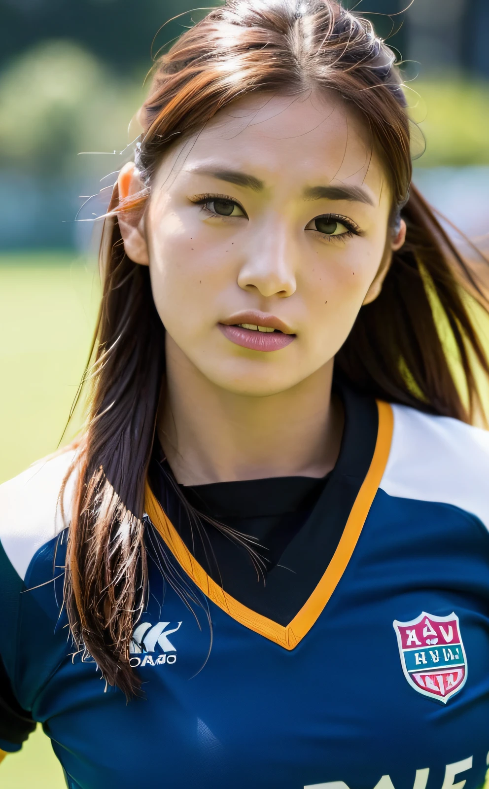 (8k, RAW photo, top quality, masterpiece: 1.2), (realistic, photorealistic: 1.37), (rugby: 1.10), beautiful Japan women, 1 person