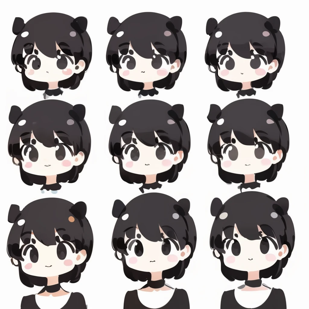 /imagine prompt:emoji sheet of Cute deer female,
Anthropomorphic, Small tiny wings, Hairstyle with
bangs,
Black eyes, Cartoon sticker style, Expressive expressions, Vector ilustration style, Detailed
headshot, Cute and charming,multiple expressions,multiple poses,head shot,vector
illustration,children's book character styles,white background --ar 9:16 --q .5 --niji 5
