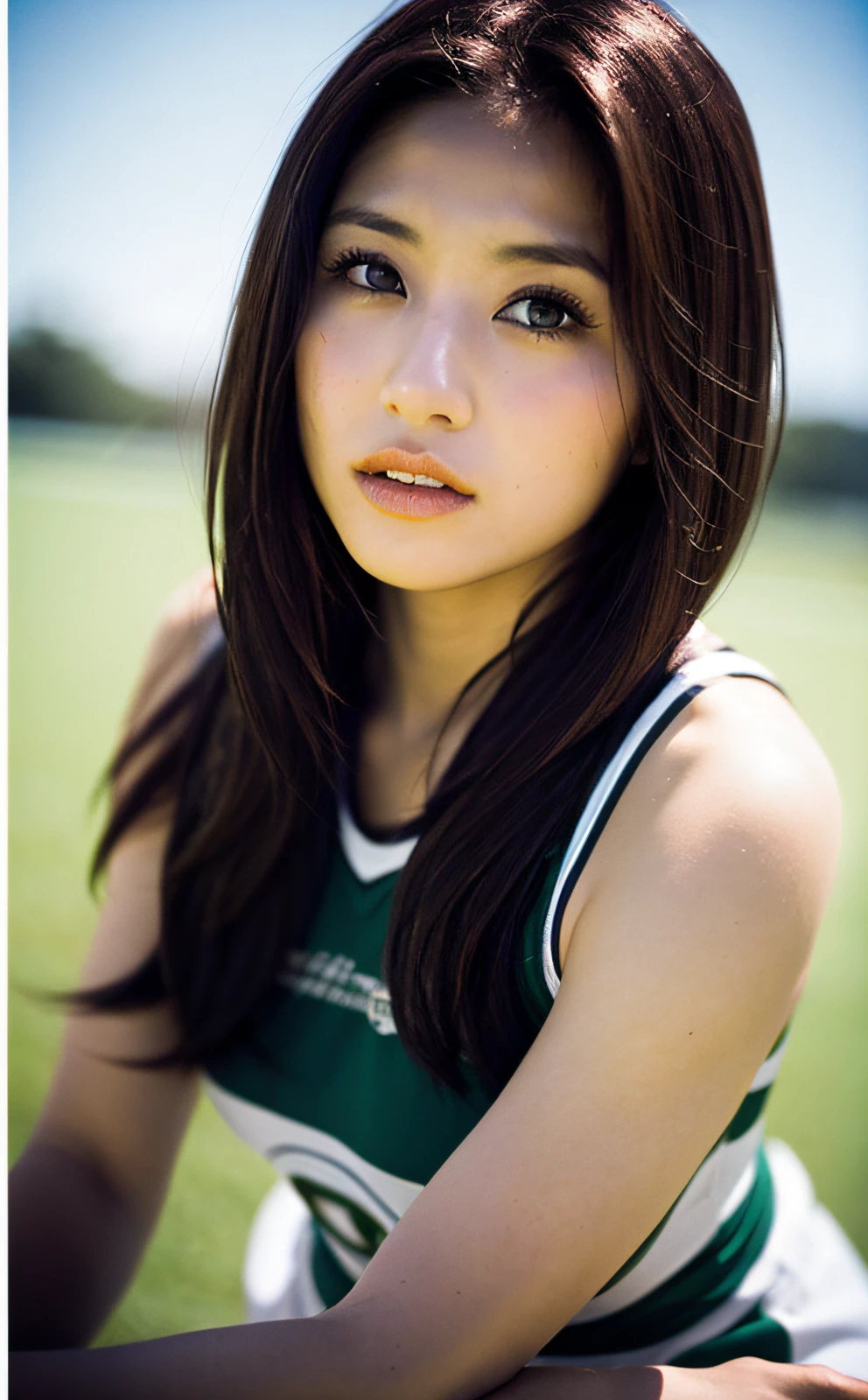 rugby, beautiful Japan woman, Hasselblad camera, RAW photography, (Real: 1.3), (Beautiful and attractive: 1.4)