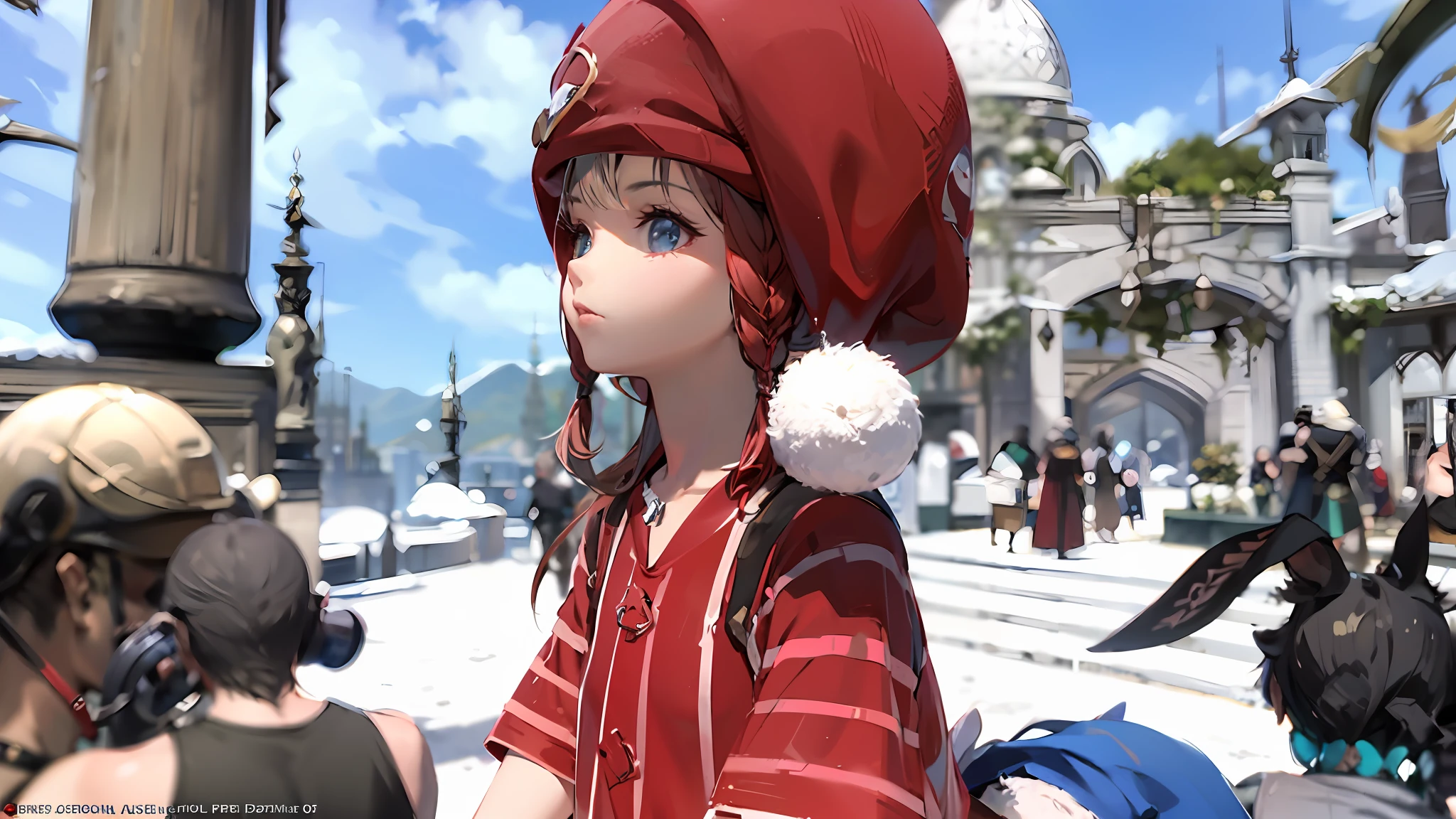 a close up of a screenshot of a character in a video game, final fantasy 1 4 screenshot, final fantasy 14 sharp, final fantasy 14 style, tranding on pxiv, final fantasy 1 4, ffxiv heavensward, ffxiv, final fantasy xiv, an epic majestical degen trader, a massive celestial giant god, trending on pxiv