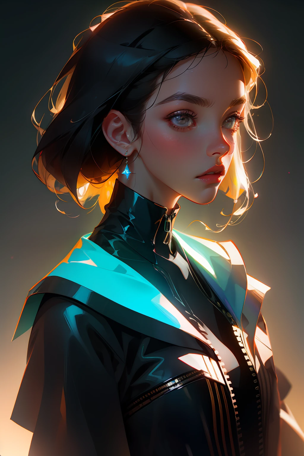 Highest quality,The perfect masterpiece,Perfect artwork,8K,
(Upper Body Portrait:1.5),(front portrait:1.3),Delicate face,close-up lens,
Beauty and dragon,water light reflection,pearl illusion,candy color,Cyberpunk,fashion trend,3s material,high-definition,detail representation,3D,c4d,3D,octane rendering,ray tracing,complex details,animated lighting,C4d,OCrenderer,8k,best quality,