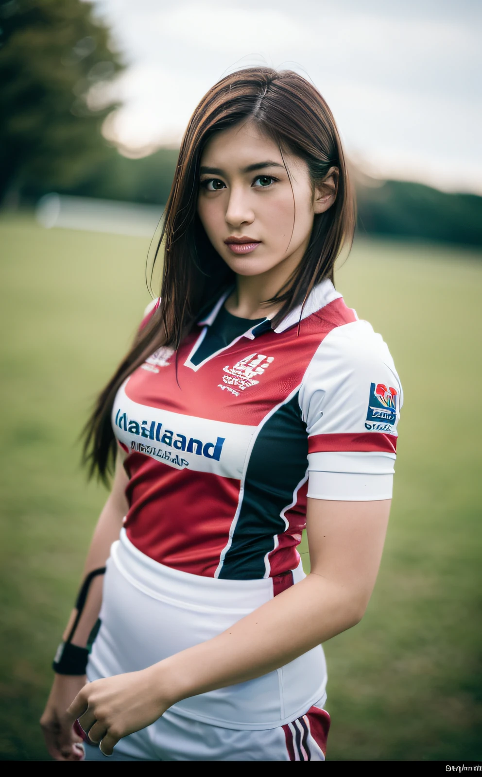 ((Best Quality, 8k, Masterpiece: 1.3)), Rugby, Beautiful Japan Women, Hasselblad Camera, RAW Photography, (Real: 1.3), (Beautiful and Attractive: 1.4)