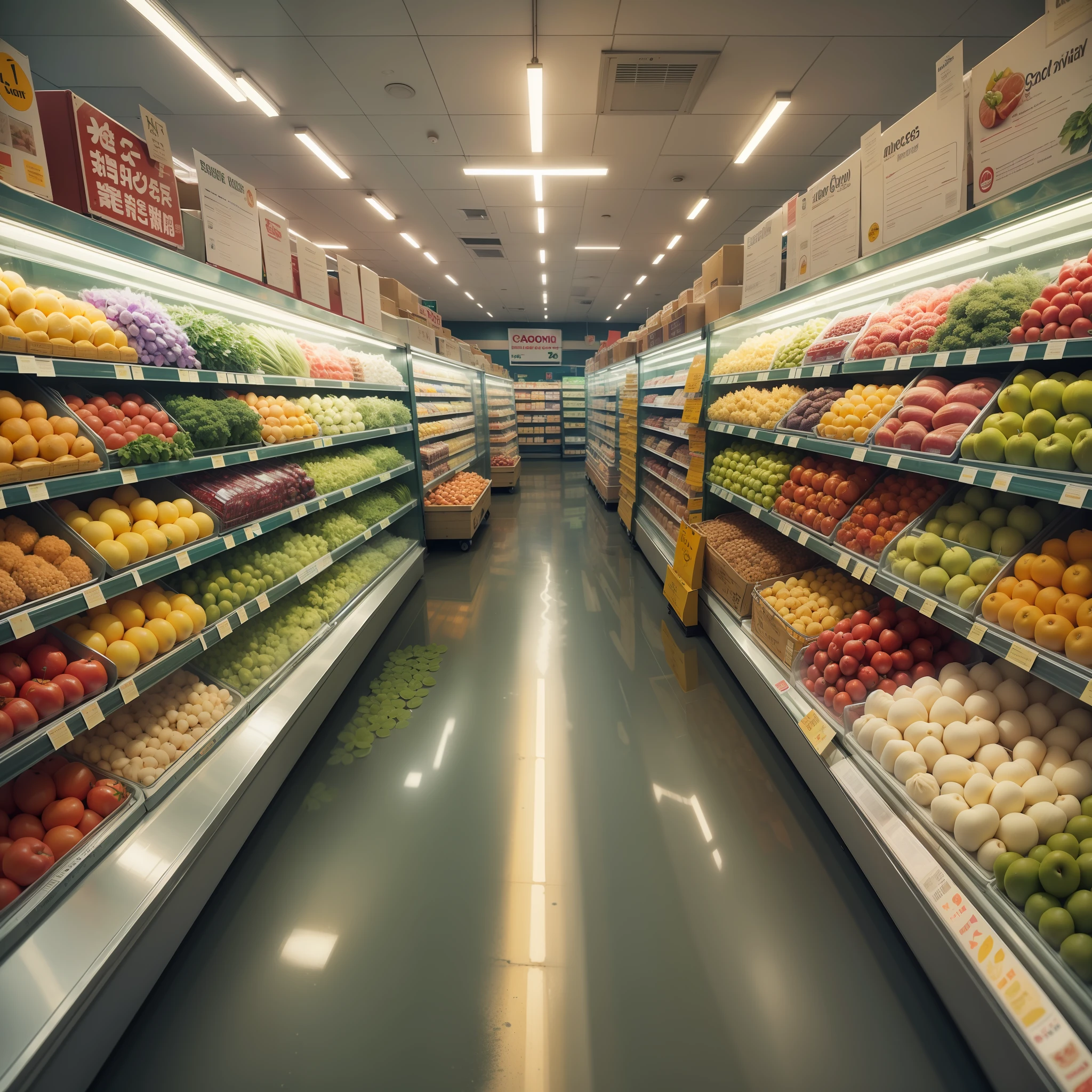 grocery store entrance, (no humans), clean, taken by canon photo