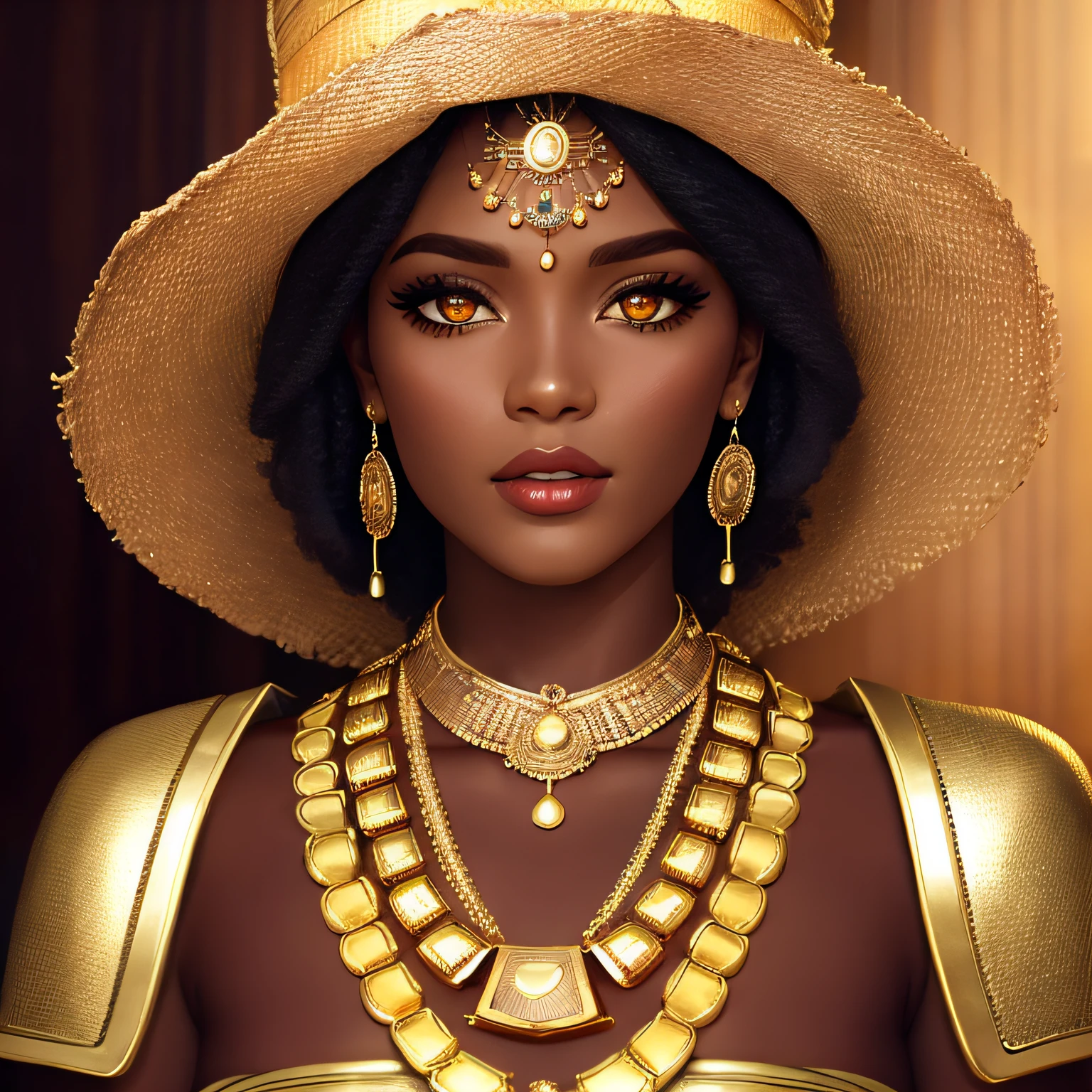 Masterpiece, absurdres,award winning photo, extremely detailed, amazing, fine detail, extremely detailed eyes and face, by lee jeffries nikon d850 film stock photograph 4 kodak portra 400 camera f1.6 lens rich colors hyper realistic lifelike texture dramatic lighting unrealengine trending on artstation cinestill 800 tungsten, (golden eyes:1.125),
SSAHC, a woman in a colorful tribal dress sitting on a chair , wearing SSAHC, gold necklace,