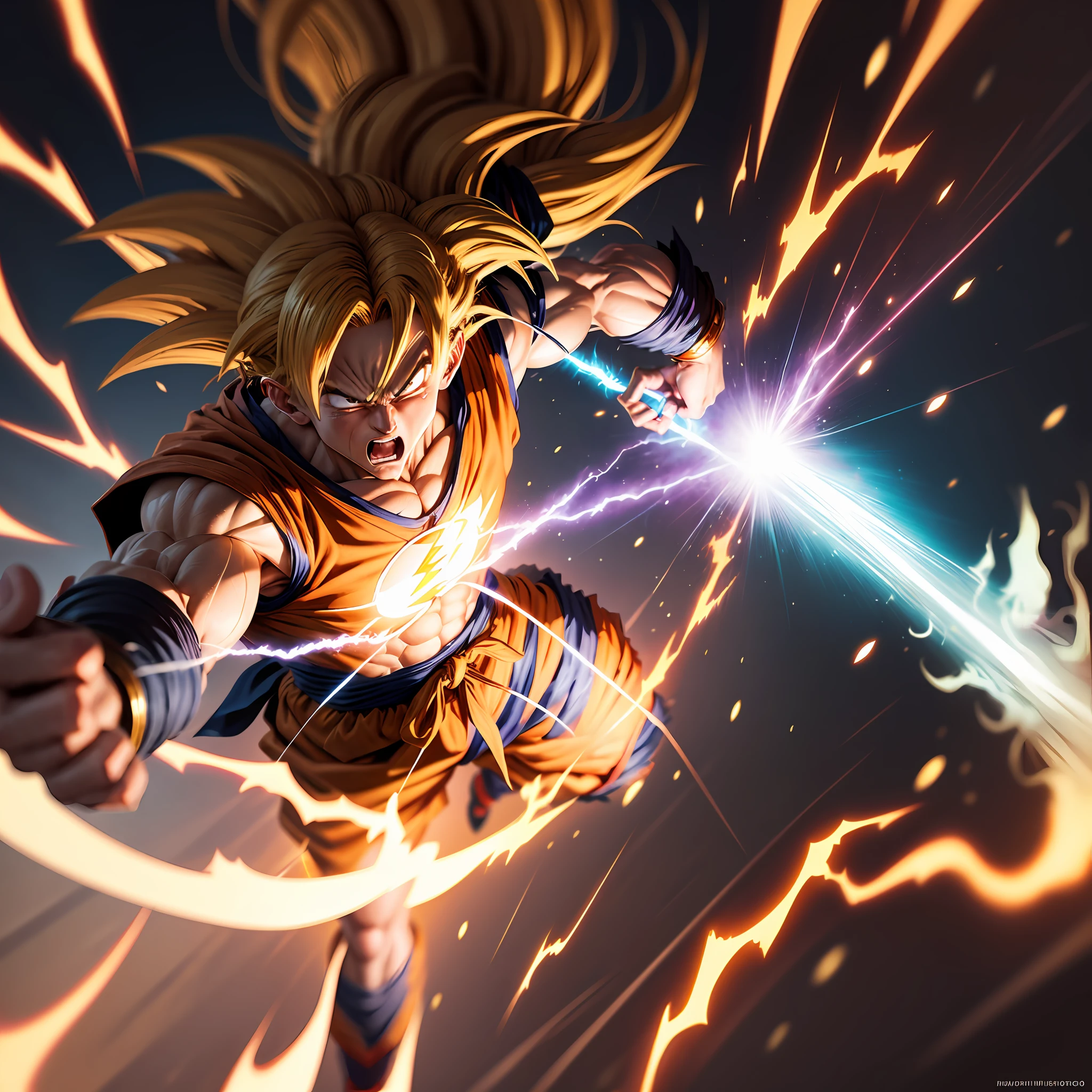 Goku fighting the flash --auto