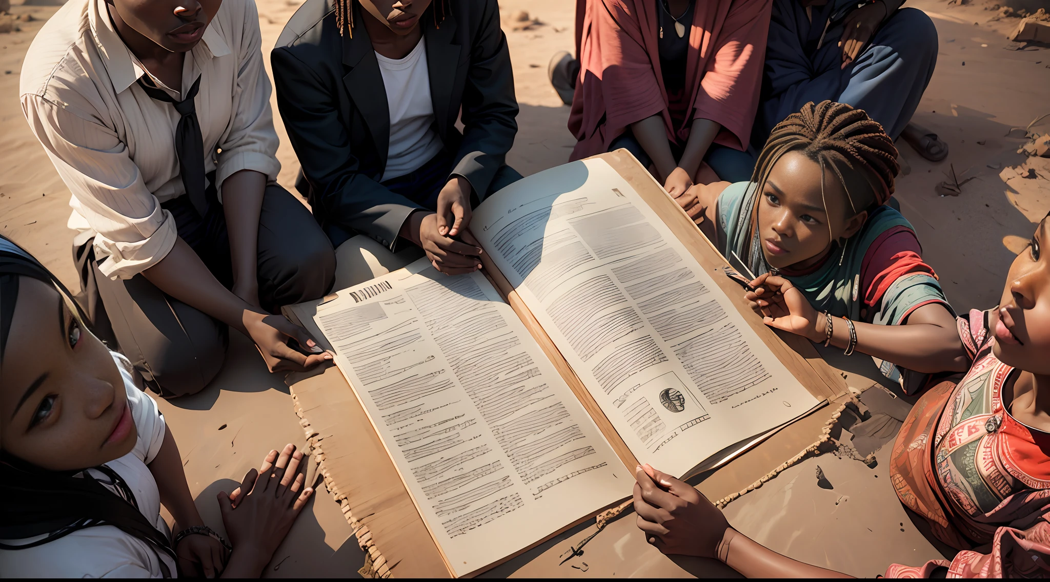 Imagine Jesus, black, in Africa, evangelizing a group, a group of people.