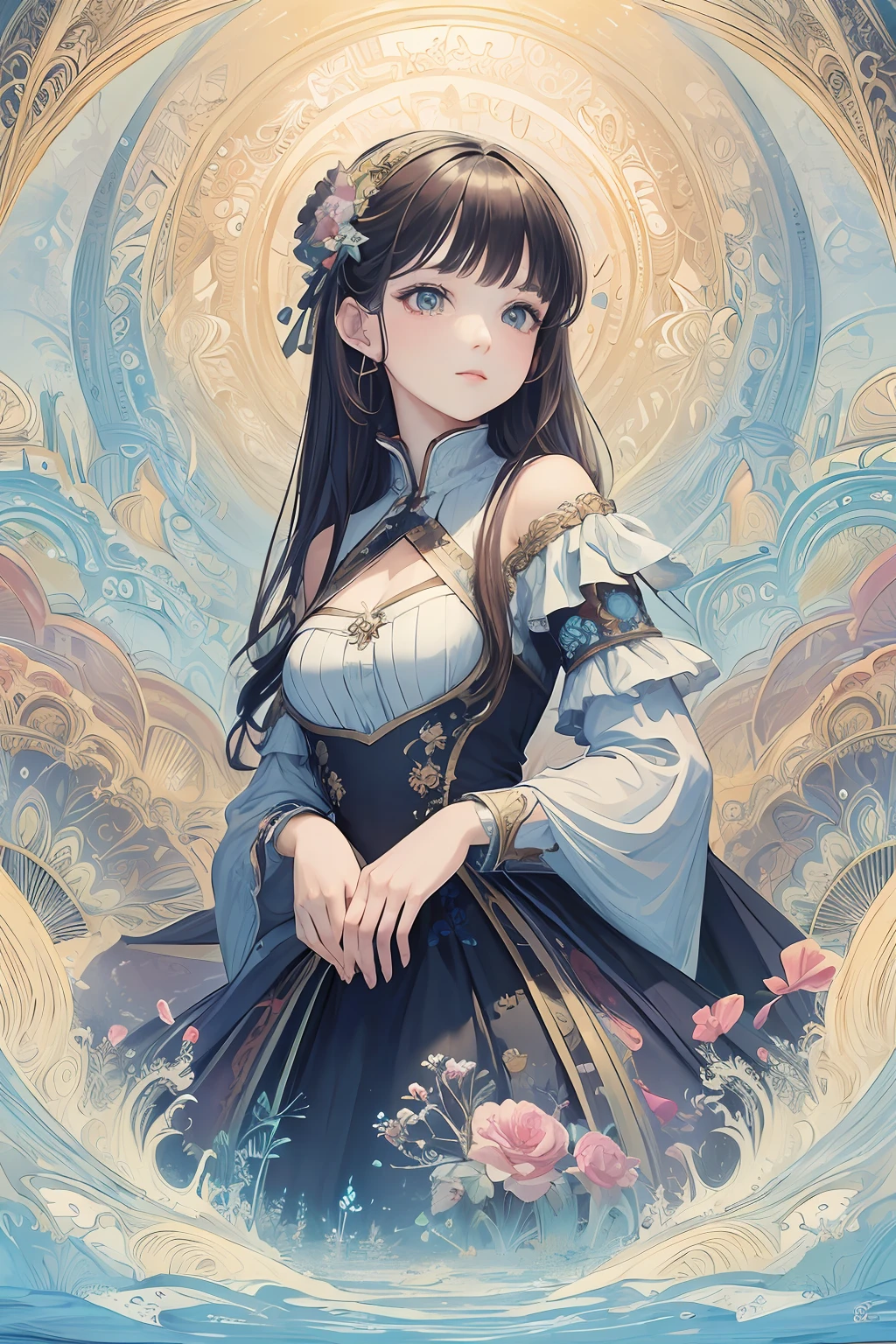 (Masterpiece, Top Quality, Top Quality, Official Art, Beautiful and Aesthetic:1.2), (1girl:1.3), (Fractal Art:1.3),