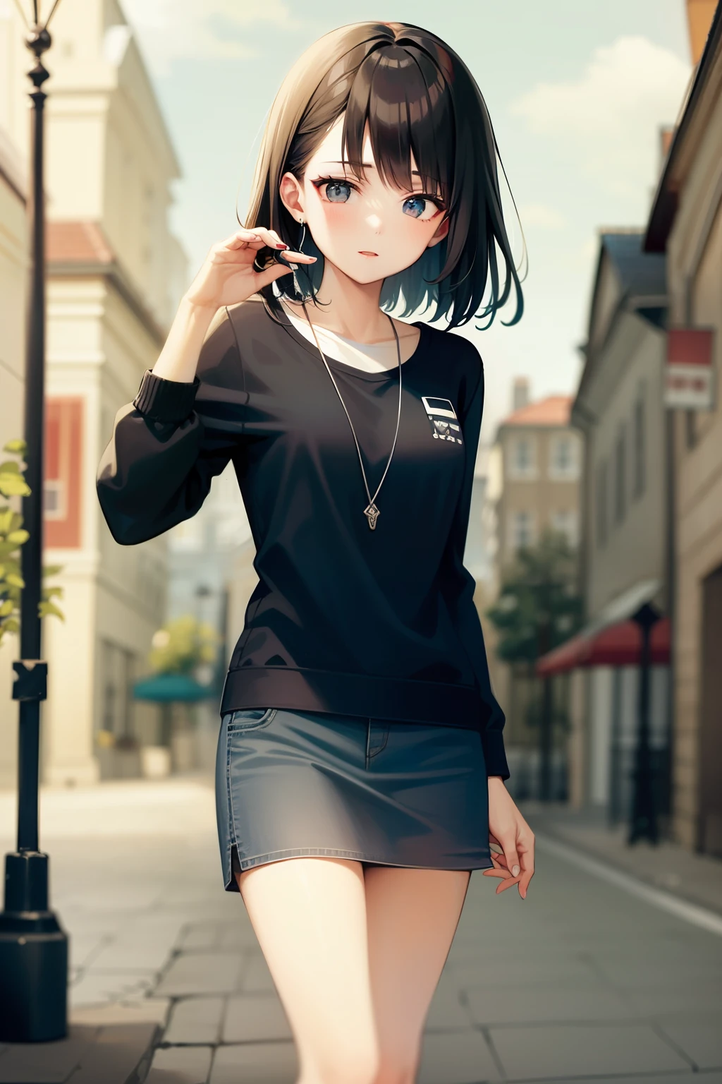 Cool girl who doubts