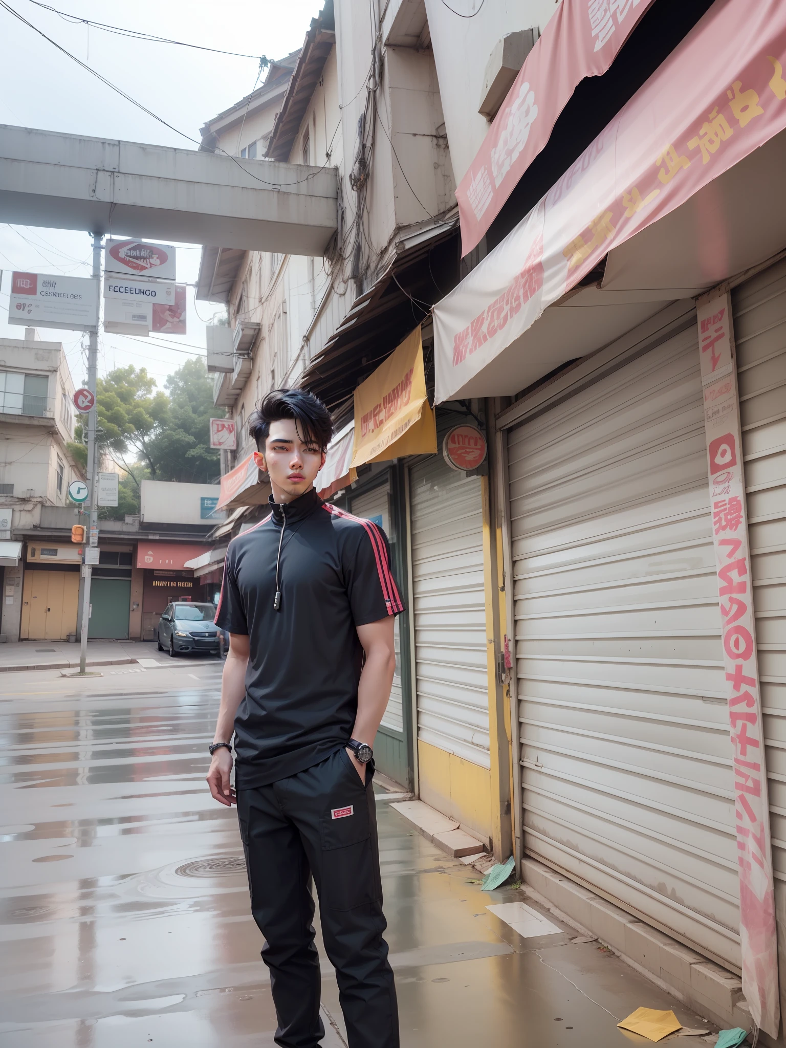 Background chenge. Cybersecurity handsome boy. Neon Lighting