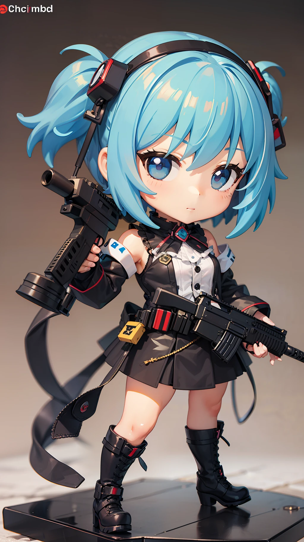 Chibi Chara, Beautiful Girl, 3D Figure, Nendoroid, Assault Rifle