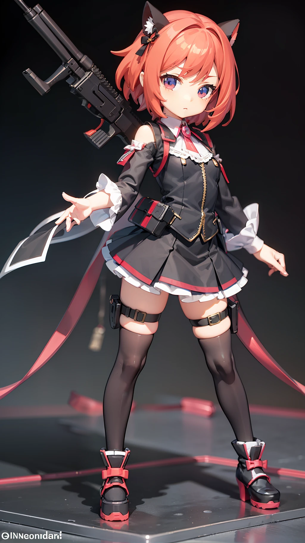 Chibi Chara, Beautiful Girl, 3D Figure, Nendoroid, Assault Rifle