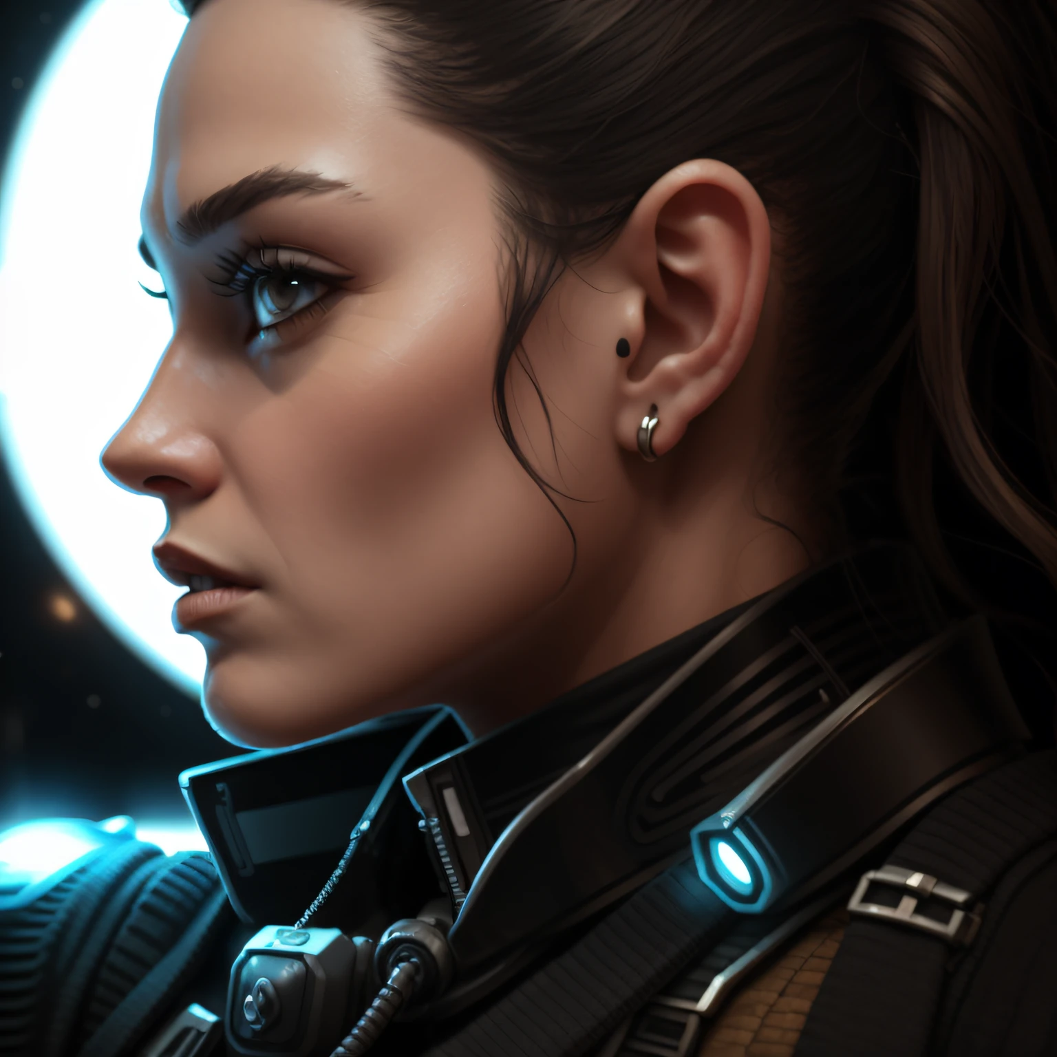 scifi, rogue, renegado, 3d, dark background, cyberpunk, profile --auto
