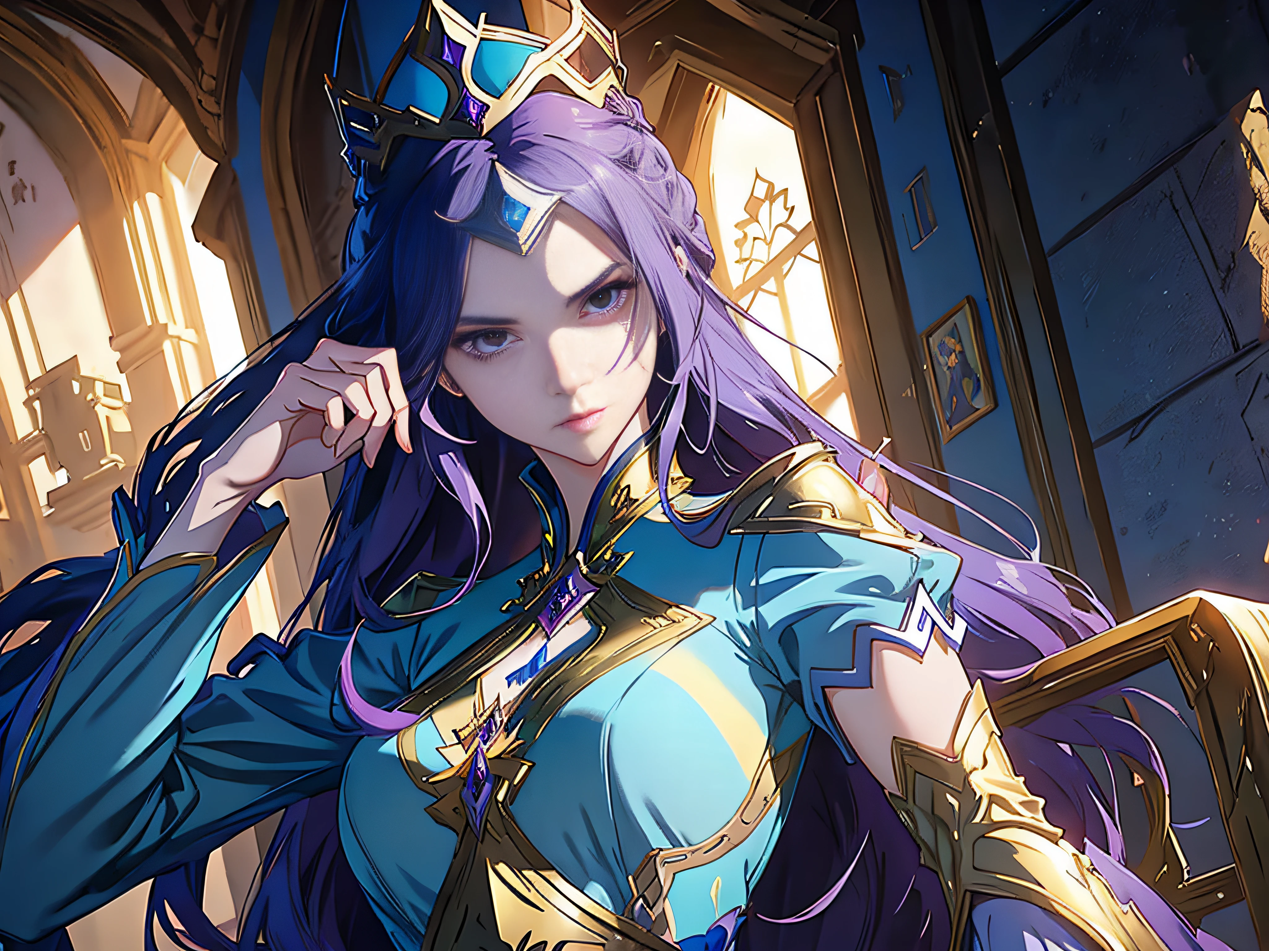 Jay anime girl with long hair and blue dress in castle, Artgerm and Nguyen Jia, beautiful fantasy queen, IG model|ArtGerm, by Ruan Jia and Stanley ArtGerm, very detailed ArtGerm, Ruan Jia and ArtGerm, Art Germ's style, ArtGerm and Atey Ghailan
Anime girl in long hair purple dress in castle, wearing a golden crown on her head, winner of art station competition, fantasy art, Artgerm and Nguyen Jia, beautiful fantasy queen, IG model|ArtGerm, by Ruan Jia and Stanley ArtGerm, extremely detailed ArtGerm, Ruan Jia and Artgerm, blushing