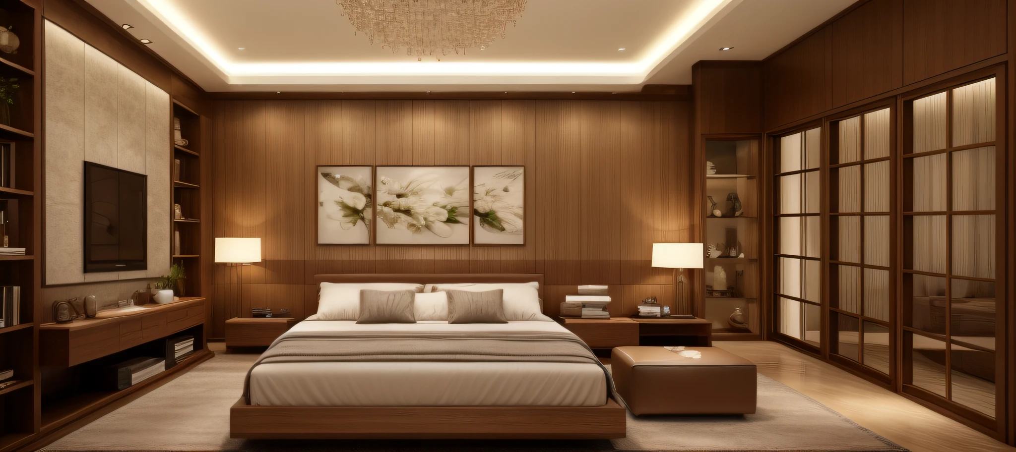 "luxurious and modern interior design with a touch of sophistication and elegance."