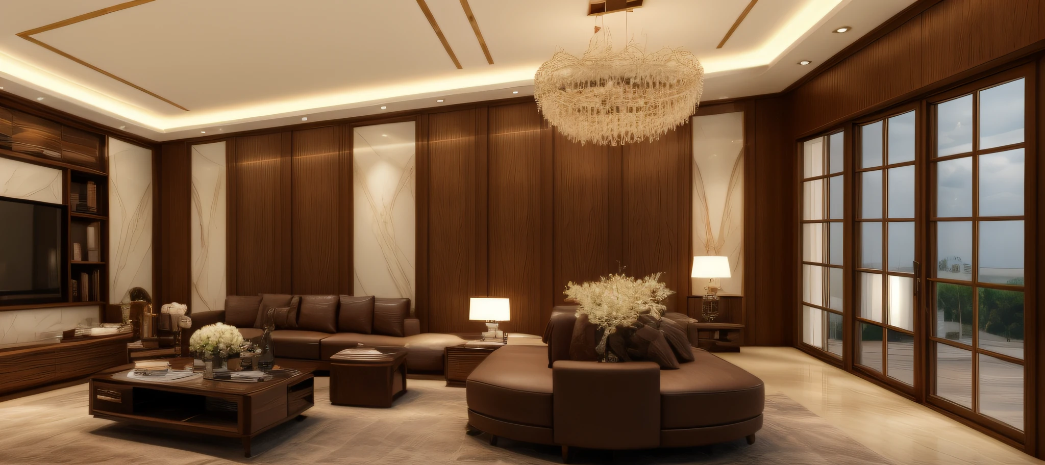 "luxurious and modern interior design with a touch of sophistication and elegance."
