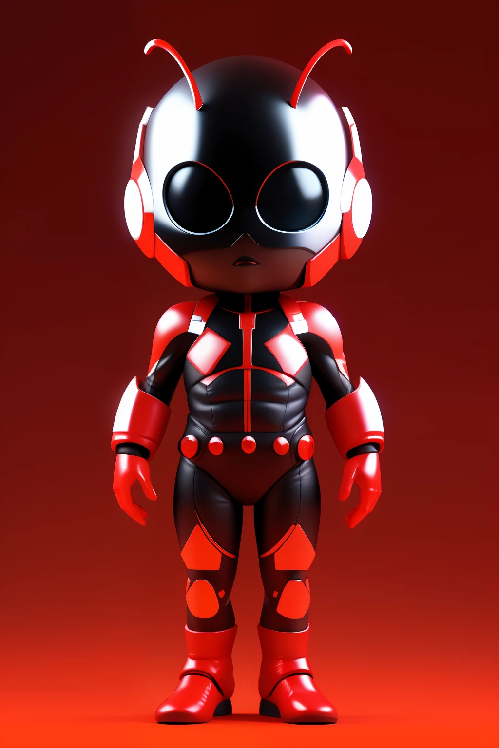 3dcharacter,antman,(full body:1.2),simple background, masterpiece,best quality,(red gradient background:1.1)