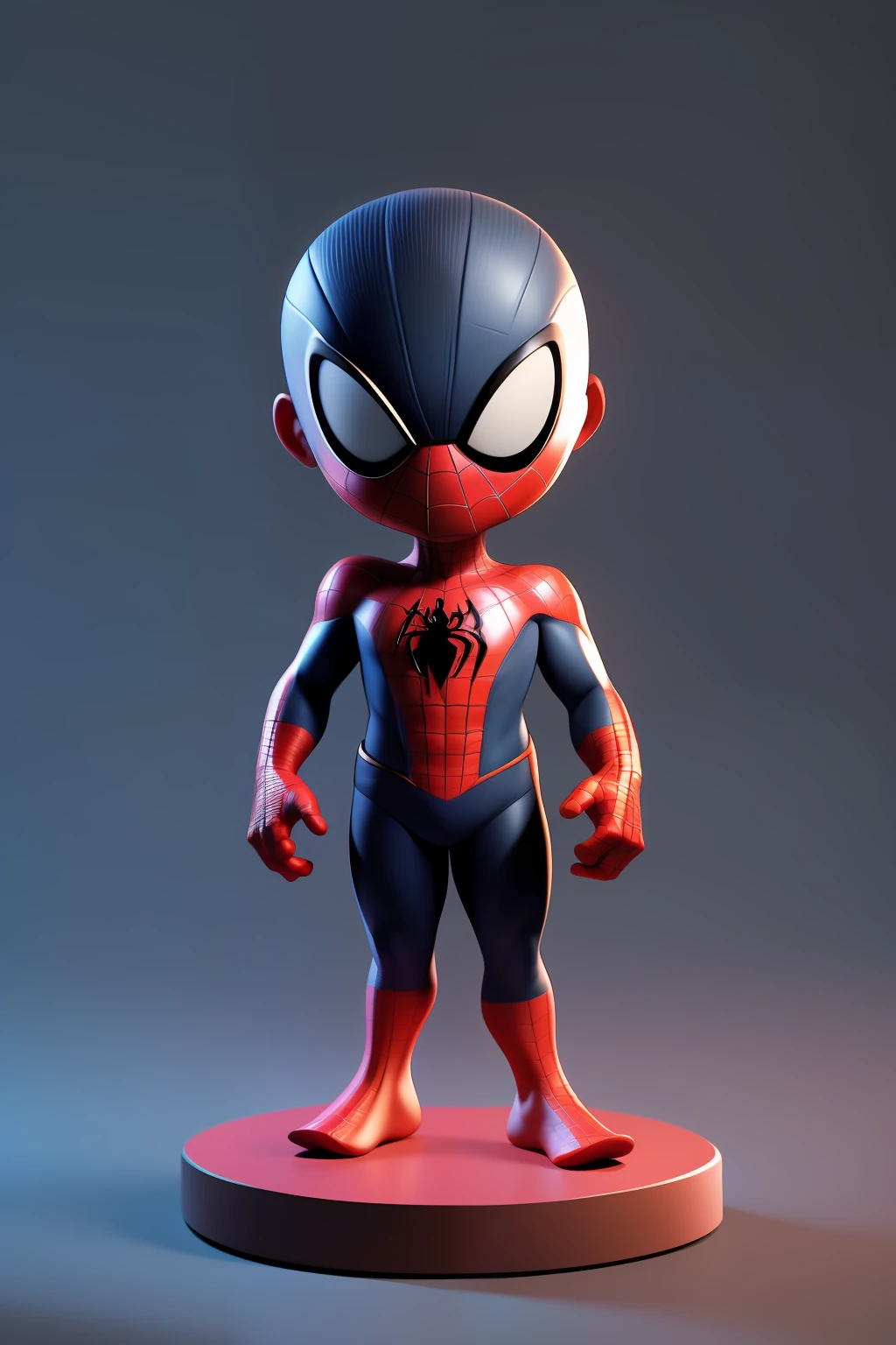 3dcharacter,spiderman,(full body:1.2),simple background, masterpiece,best quality,(black gradient background:1.1)