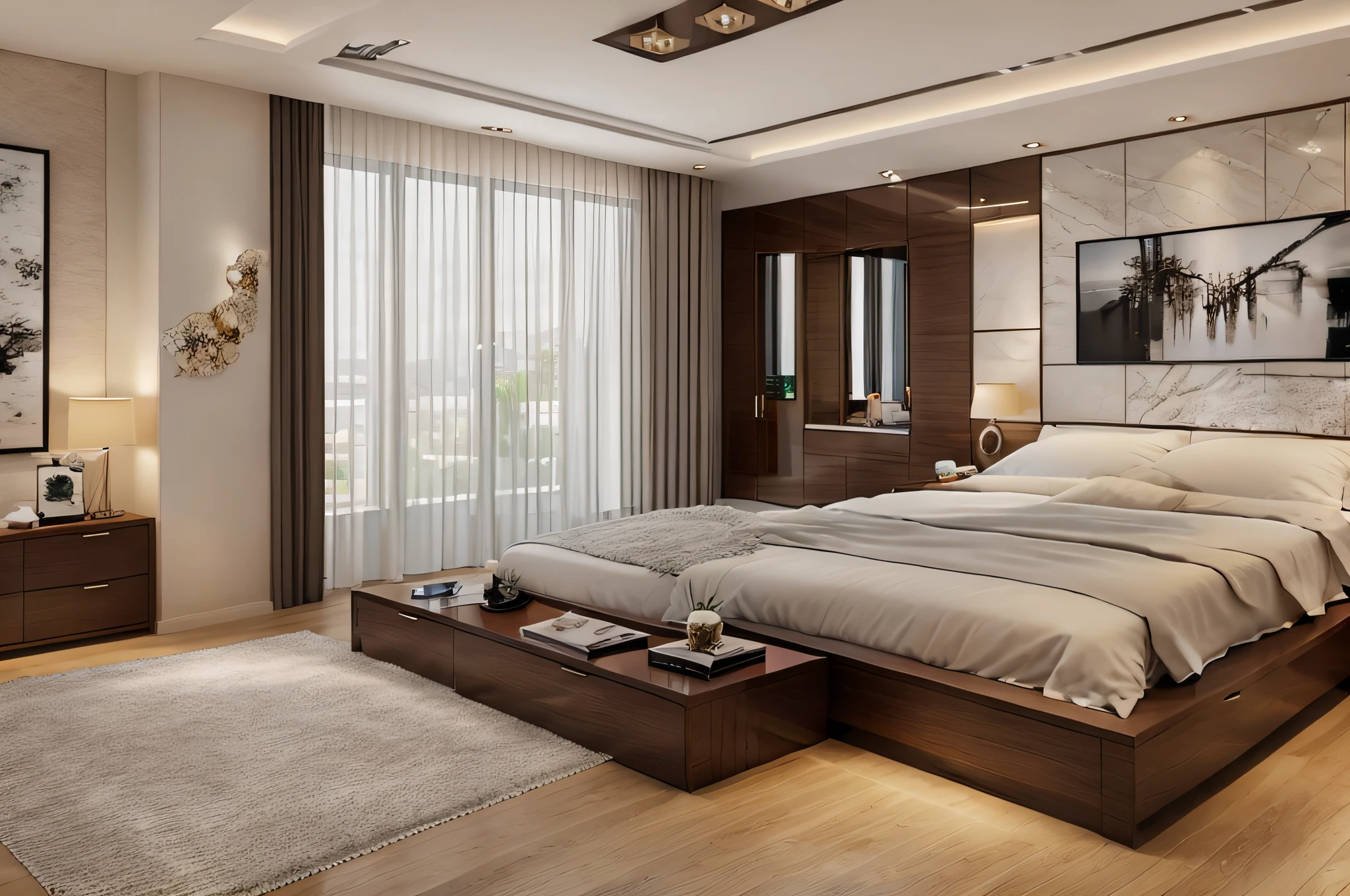 "luxurious and modern interior design with a touch of sophistication and elegance."