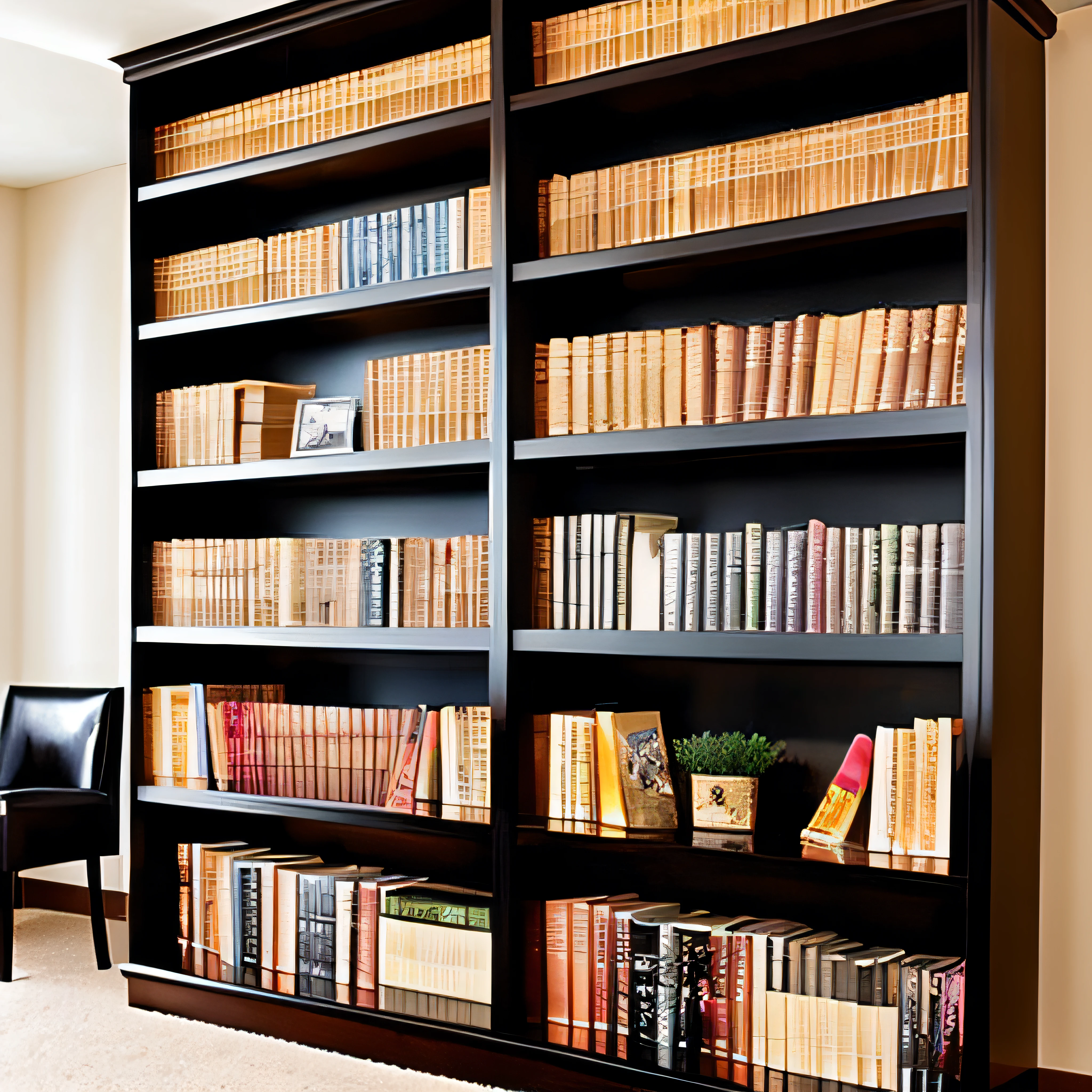 Library Collection Rack Rows of books Stylish Modern --auto