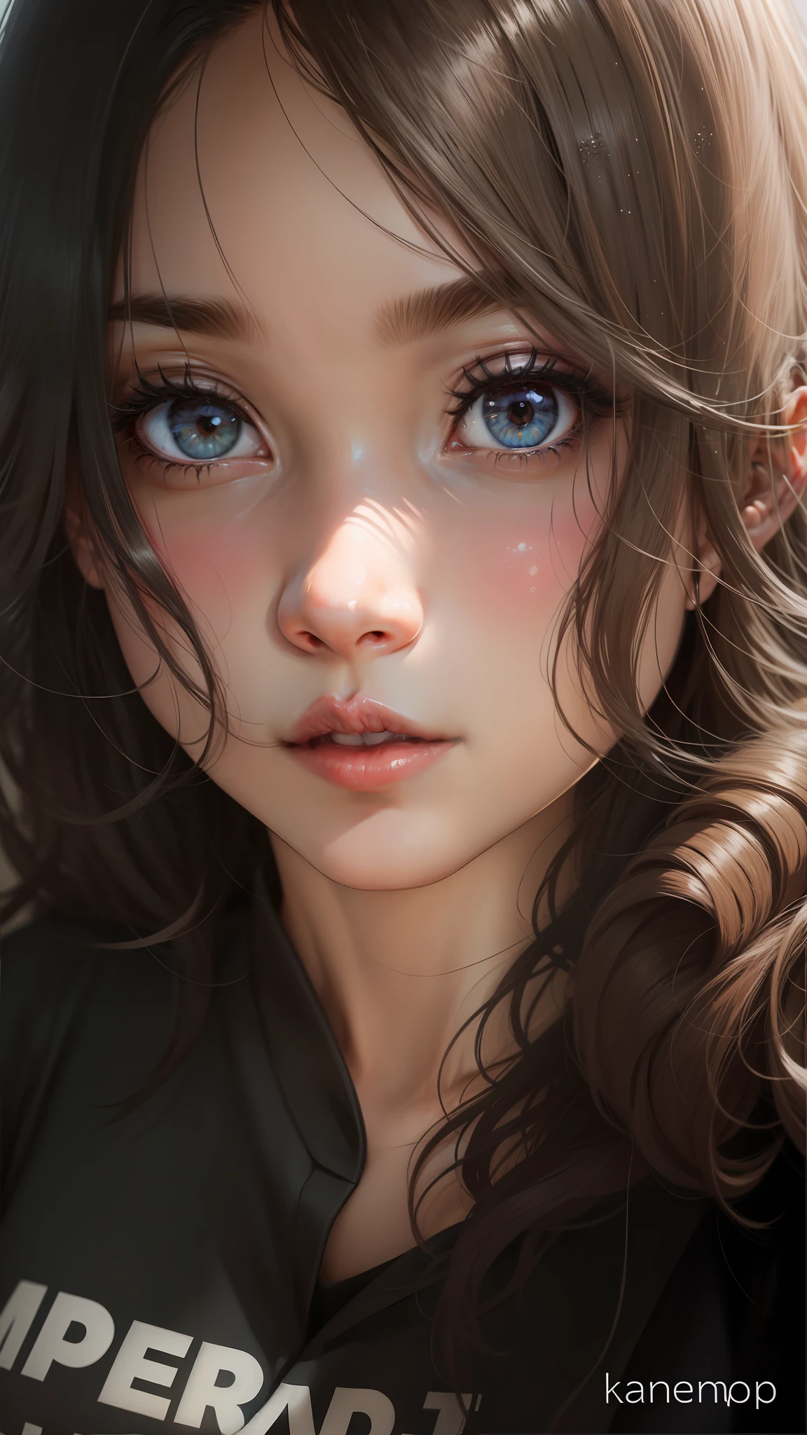 Black hair , girl , young , kawaii