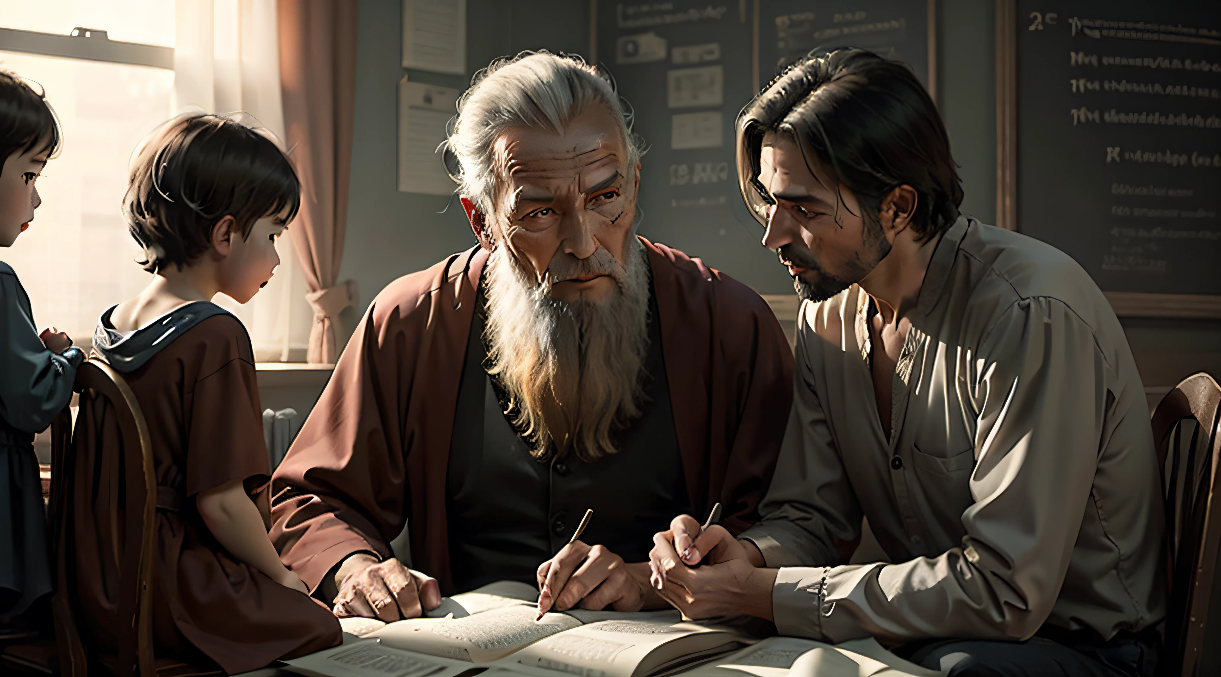 wise man teaching a