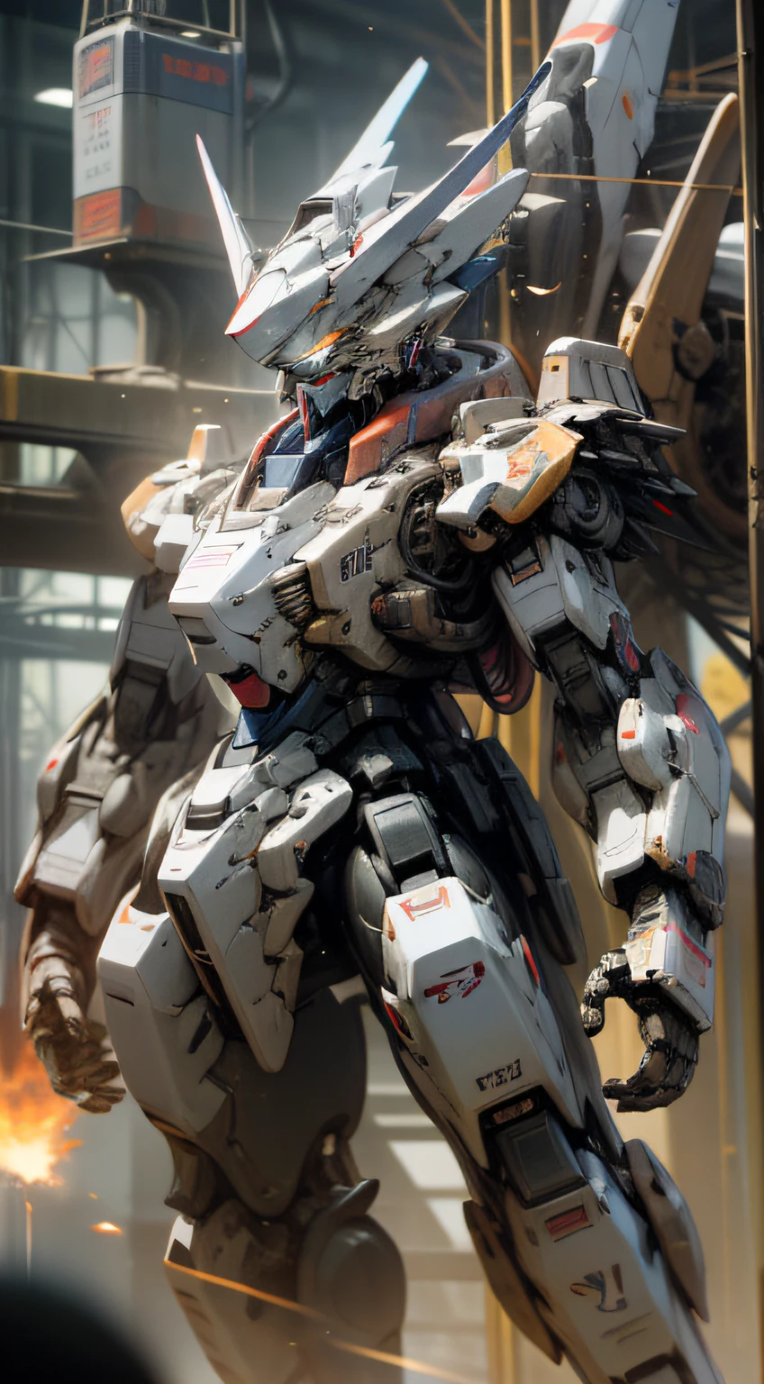 Surrealism, Ray Tracing, Photorealistic, UHD, High Detail, 32k, Best Quality, Textured Skin, Gundam Mecha, Flight, Funnel, Mecha Ship, Masterpiece, Best Quality, Mecha, Unmanned, (Full Body), (Black Mecha: 1.8), (Axisymmetric: 1.4), (HDR), (Movie Light: 1.1), White Eyes, Cool, Science Fiction, Fire, Universe, oversized shield, mecha man overlooking the background of the earth, with laser cannon beams, wars, conflicts, weapons in hand (has a huge weapon: 1.5),