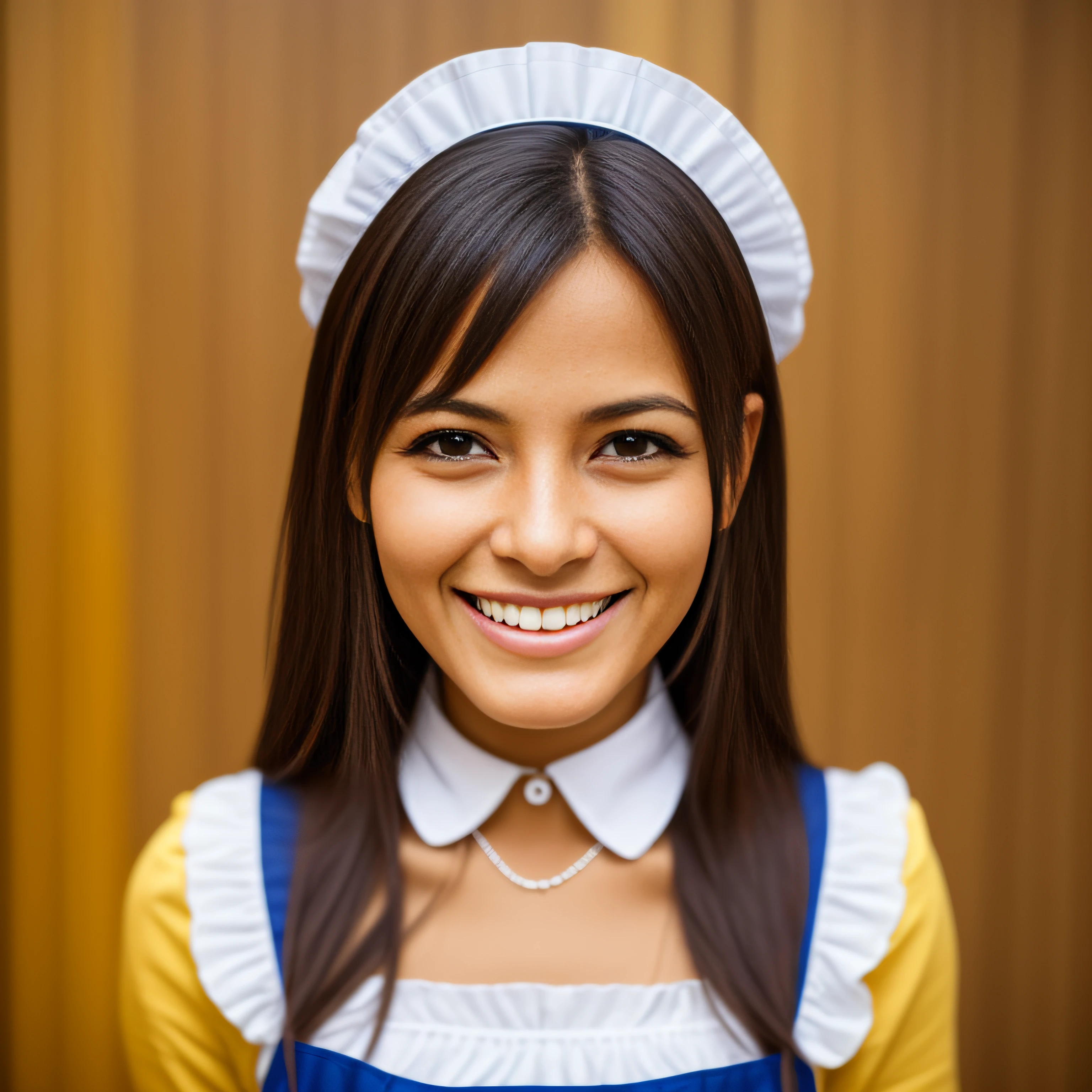 A happy Brazilian maid.