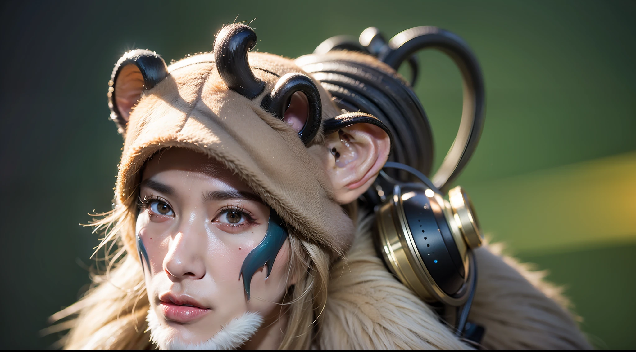 (Best Quality), ((Masterpiece)), (HD:1.3), 3D, (Monkey King:1.2) Female (ZBJ:1.1) Ride on Back, Tang Monk, Inspired by D&D, Fantasy, (High Dynamic Range), Ray Tracing, NVIDIA RTX, Super Resolution, Unreal 5, Subsurface Scattering, PBR Textures, Post Processing, Anisotropic Filtering, Depth of Field, Maximum Sharpness and Acutance, Multi-layer Textures, Albedo and Highlight Maps, Surface Colorization, Accurate Simulation of Light-Matter Interactions, Perfect Ratio, Octane Rendering, Two-tone Lighting, Low ISO, White Balance, Rule of Thirds, Large Aperture, 8K RAW, High Efficiency Sub-Pixel, Subpixel Convolution, Luminescent Particles, Light Scattering, Tyndall Effect, SFW, (High Detail Skin: 1.2), 8K Ultra HD, DSLR, High Quality, Film Grae, Fujifilm XT3, Sharp Focus, Original Photography, Facial Detail, (Skin Pore Detail), (Original), (Very Detailed Wallpaper), (Best Quality), (Masterpiece), Photo True, realistic, highly detailed, (Cyberpunk Journey to the West) , domineering side leakage, (quirky face) , perfect detail, (best lighting) , (super complex detail) cyberpunk illustration