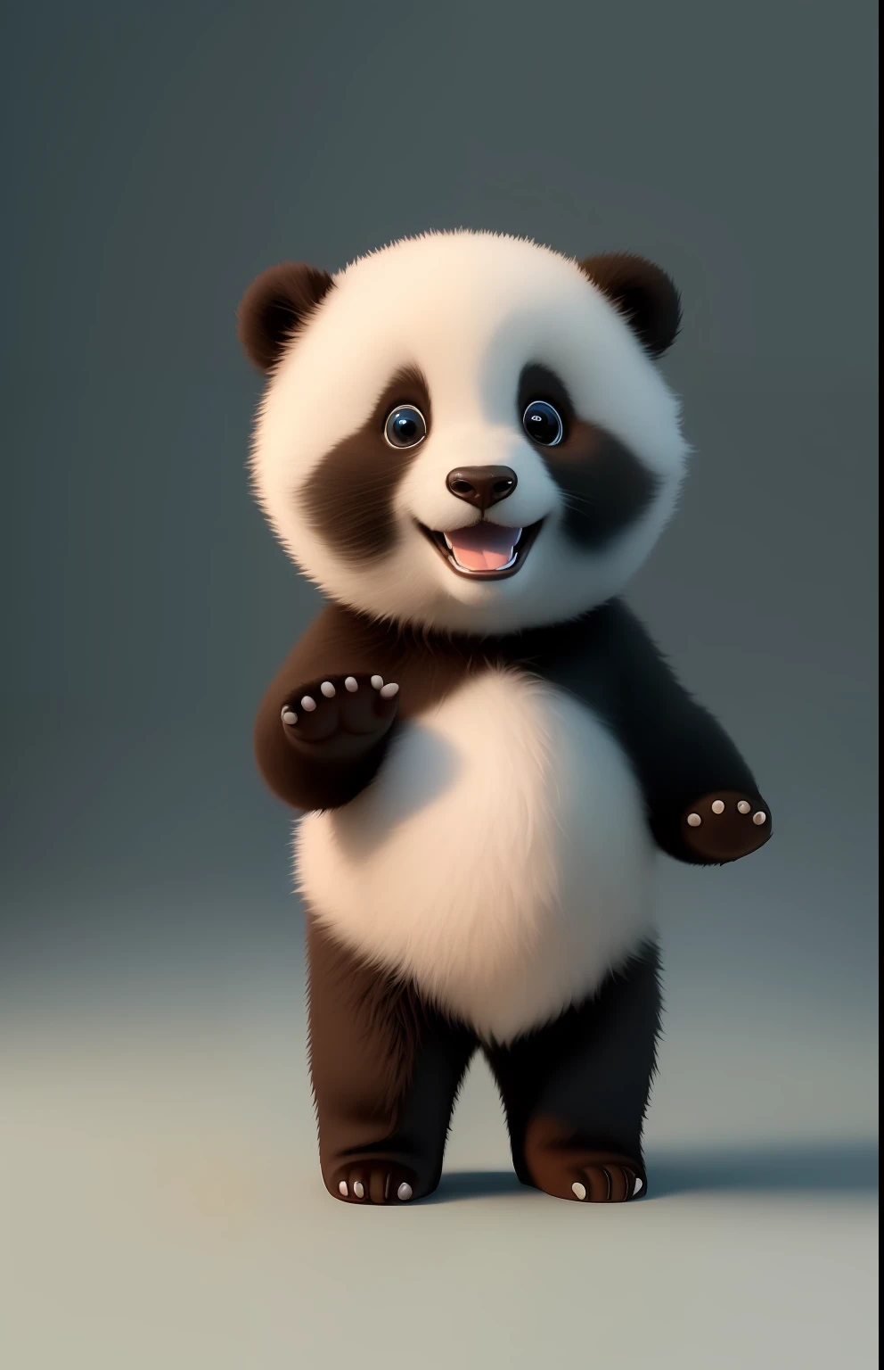 (Masterpiece), (Excellent), (Super Fine), (Full Body: 1.2), Super Cute, , Pixar, Baby Panda, Pajamas,Big Bright, Fluffy, Smile, Delicate, Fairy Tale, Incredibly High Detail, Pixar Style, Bright Color Palette, Natural Light, Simple Background in Solid Colors, Octane Rendering, Trends on Artstation, Gorgeous, Ultra Wide Angle, 8K, HD, Realistic