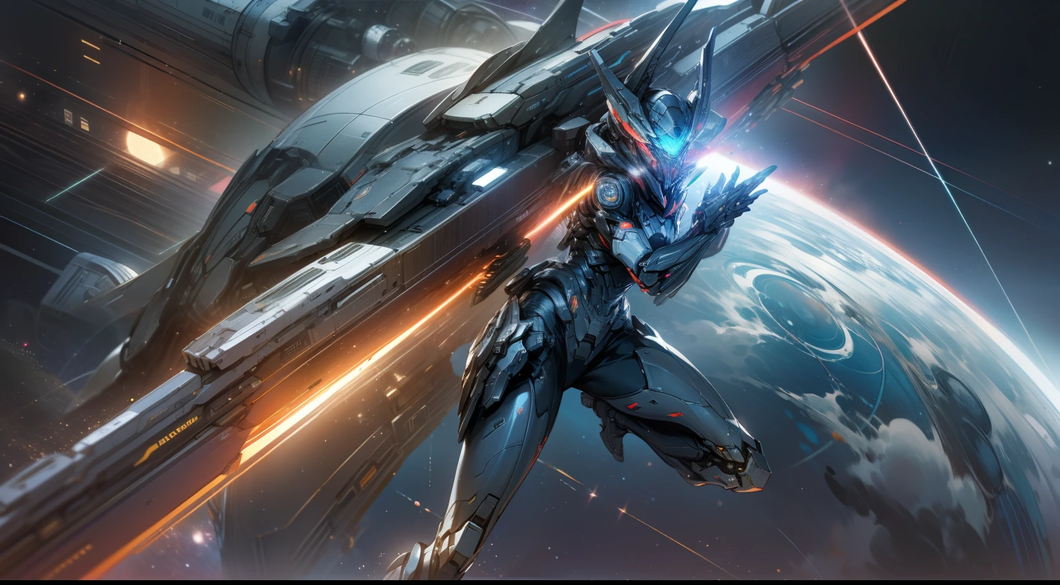 Star Warframe, Sci-Fi, Future, Run, Superweapon, Unknown Planet, Cosmic Space, Space Background, High Quality, Highest Detail, High Resolution, Psionics, Electromagnetism, Hyperspace