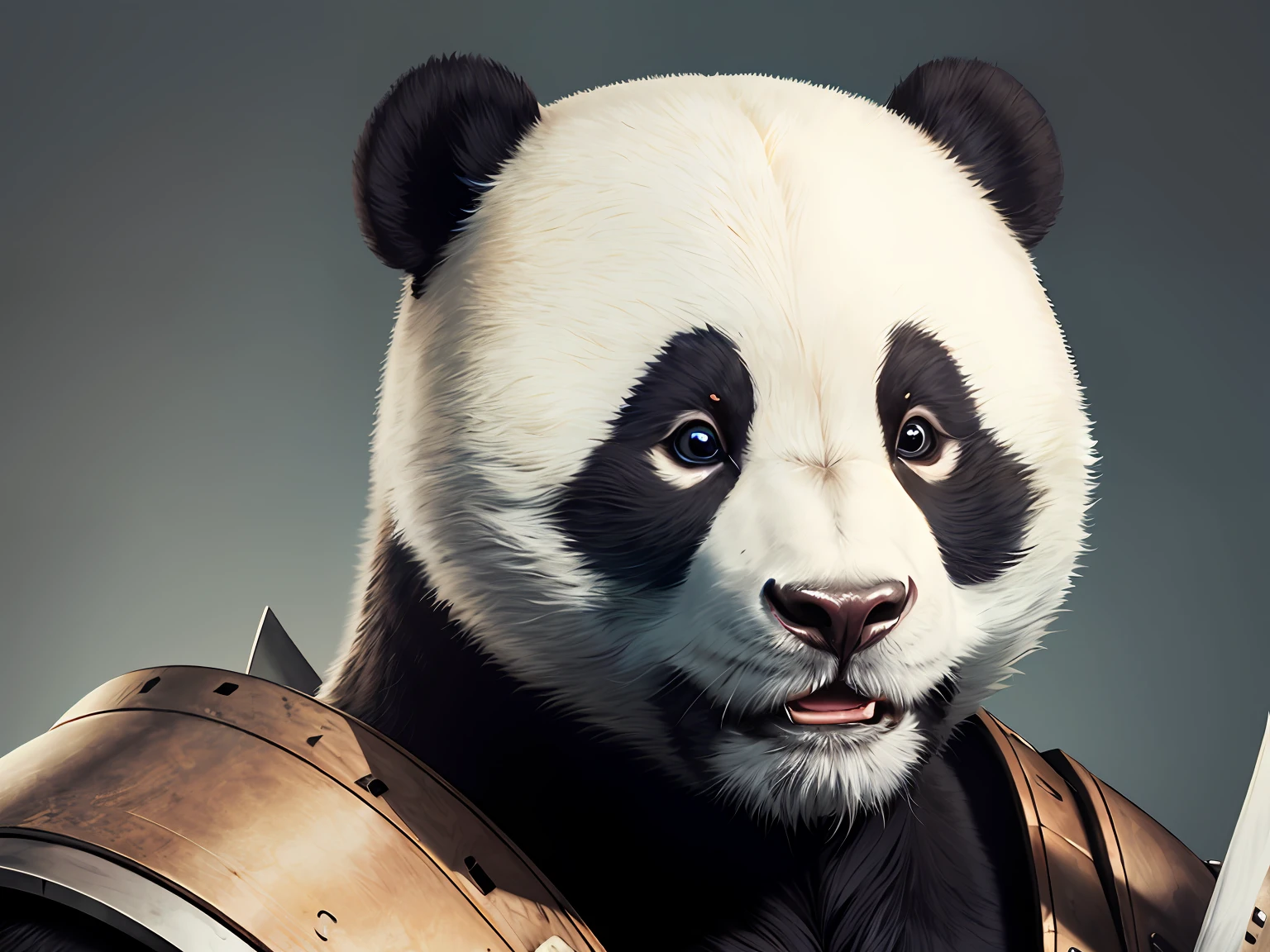 panda warrior, face shot