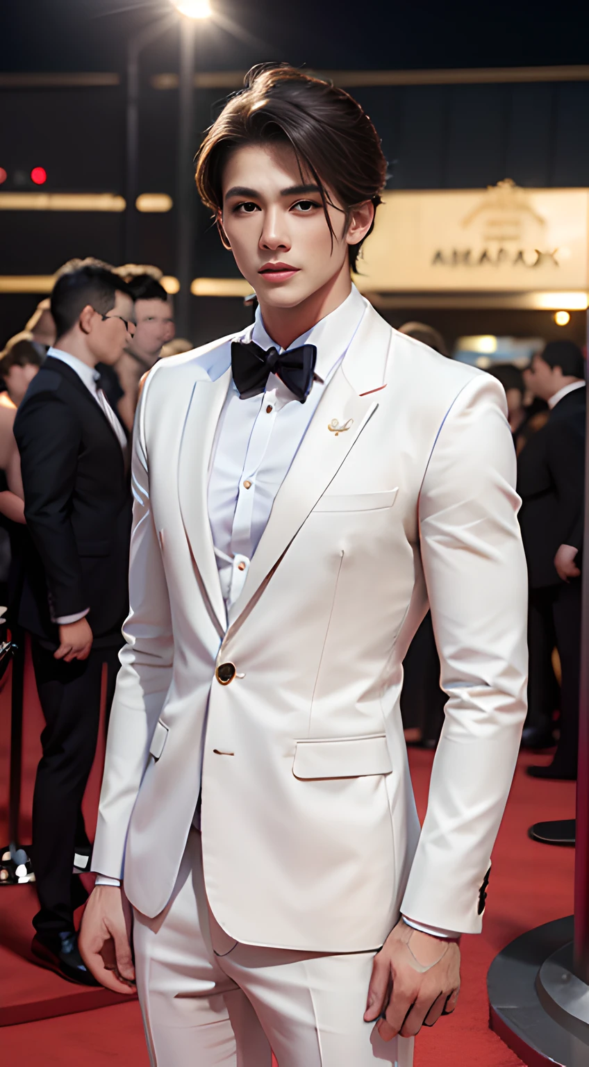 American handsome muscular man,